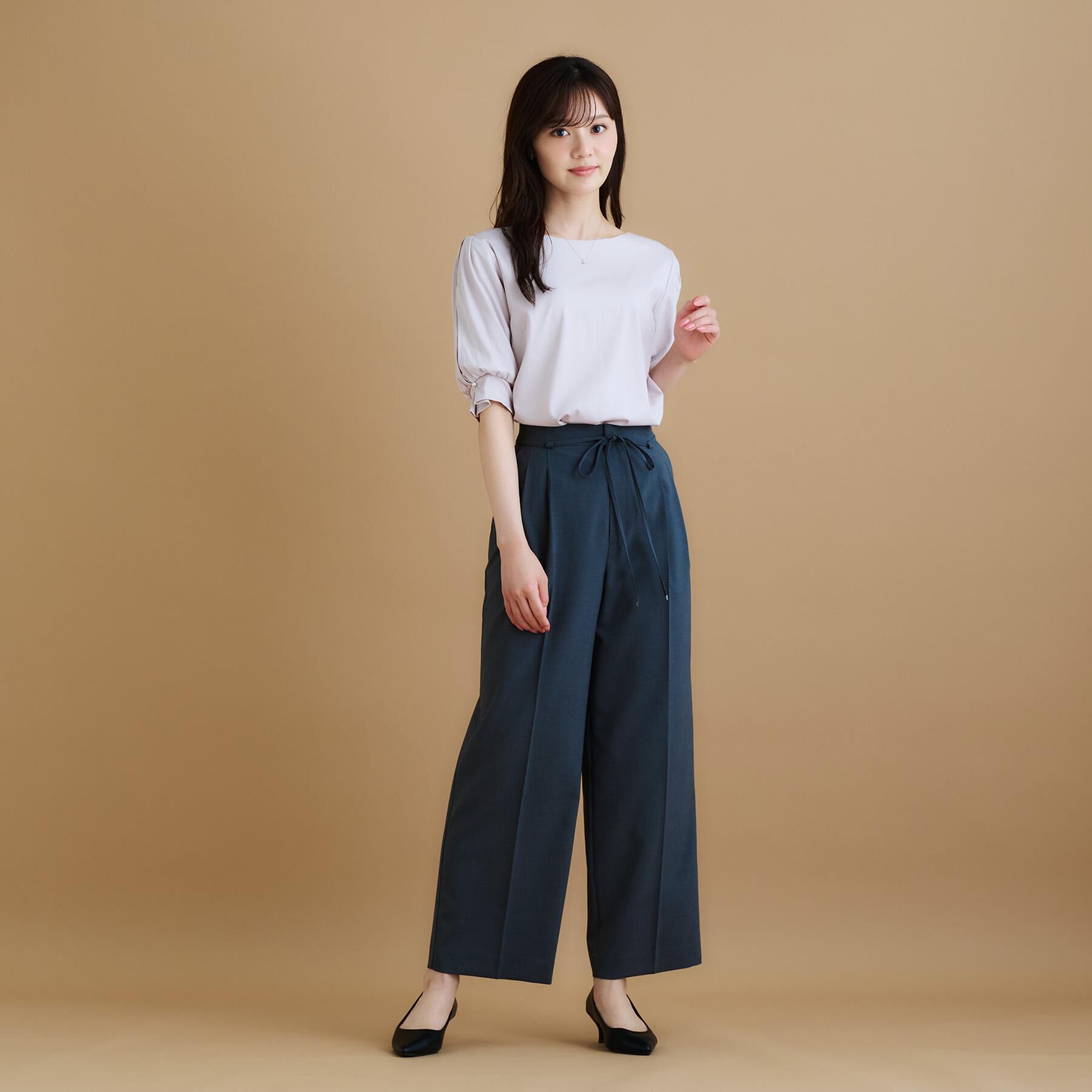 index「ストレッチ2タックワイドパンツ【洗濯機洗い可／接触冷感／吸水速乾】」|その他|