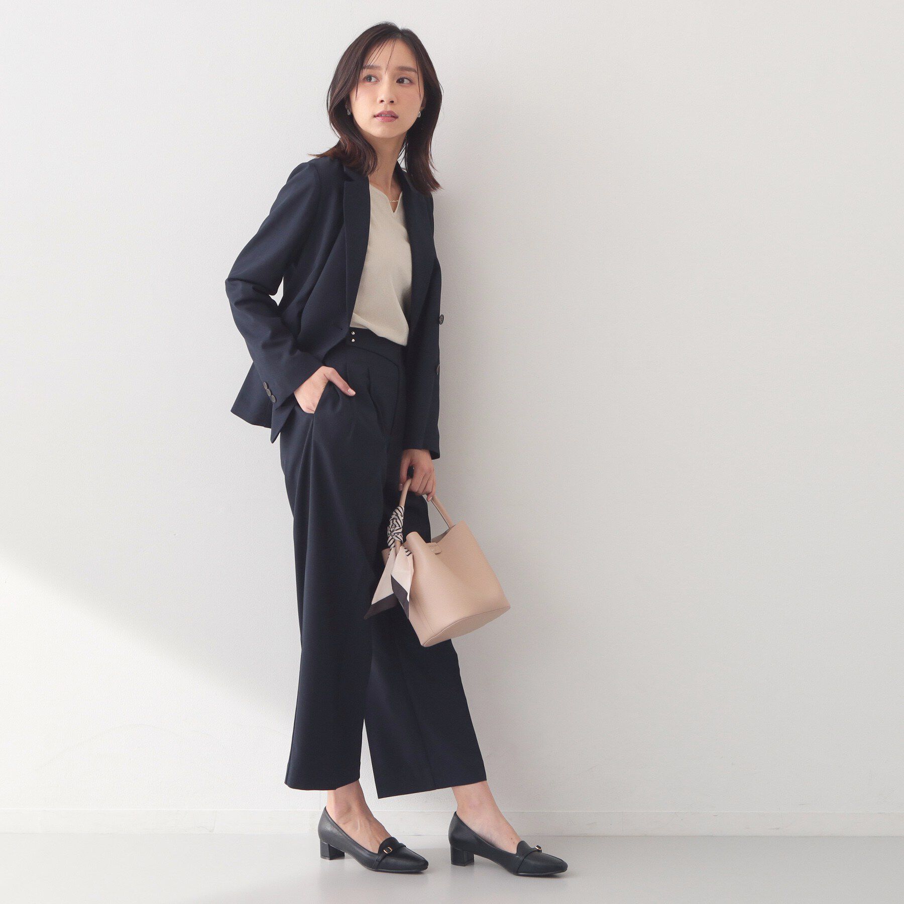index「ダブルブレストジャケット／セットアップ対応可【洗える／接触冷感／吸水速乾／防シワ／ストレッチ】」|テーラードジャケット|