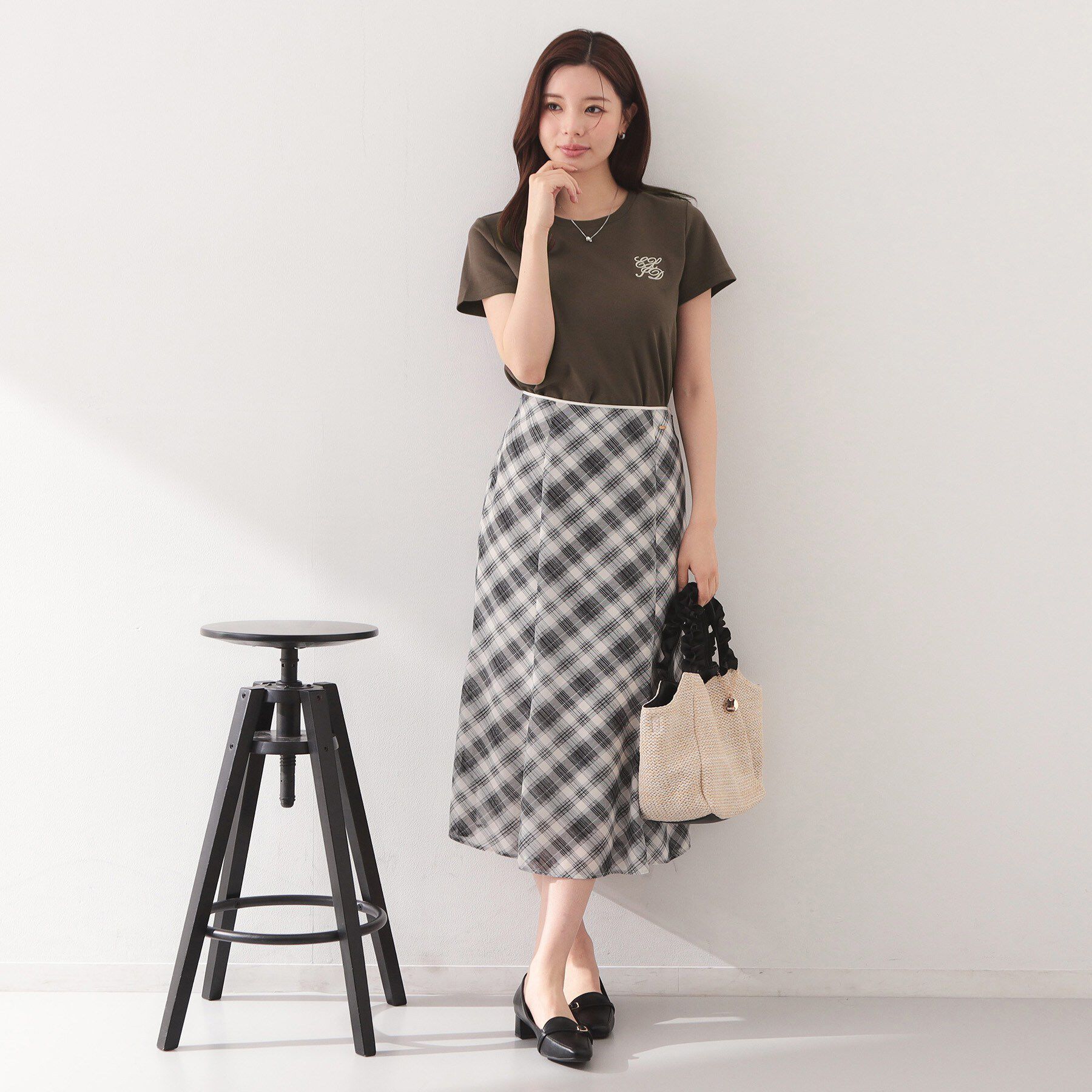index「【接触冷感】エンブレムロゴ刺繍Tシャツ《UVケア／洗濯機OK》」|Tシャツ・カットソー|