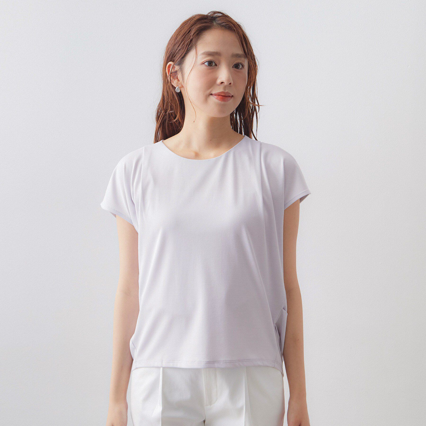 index「【接触冷感／UV】ひんやりコクーントップス《洗濯機OK》」|Tシャツ・カットソー|