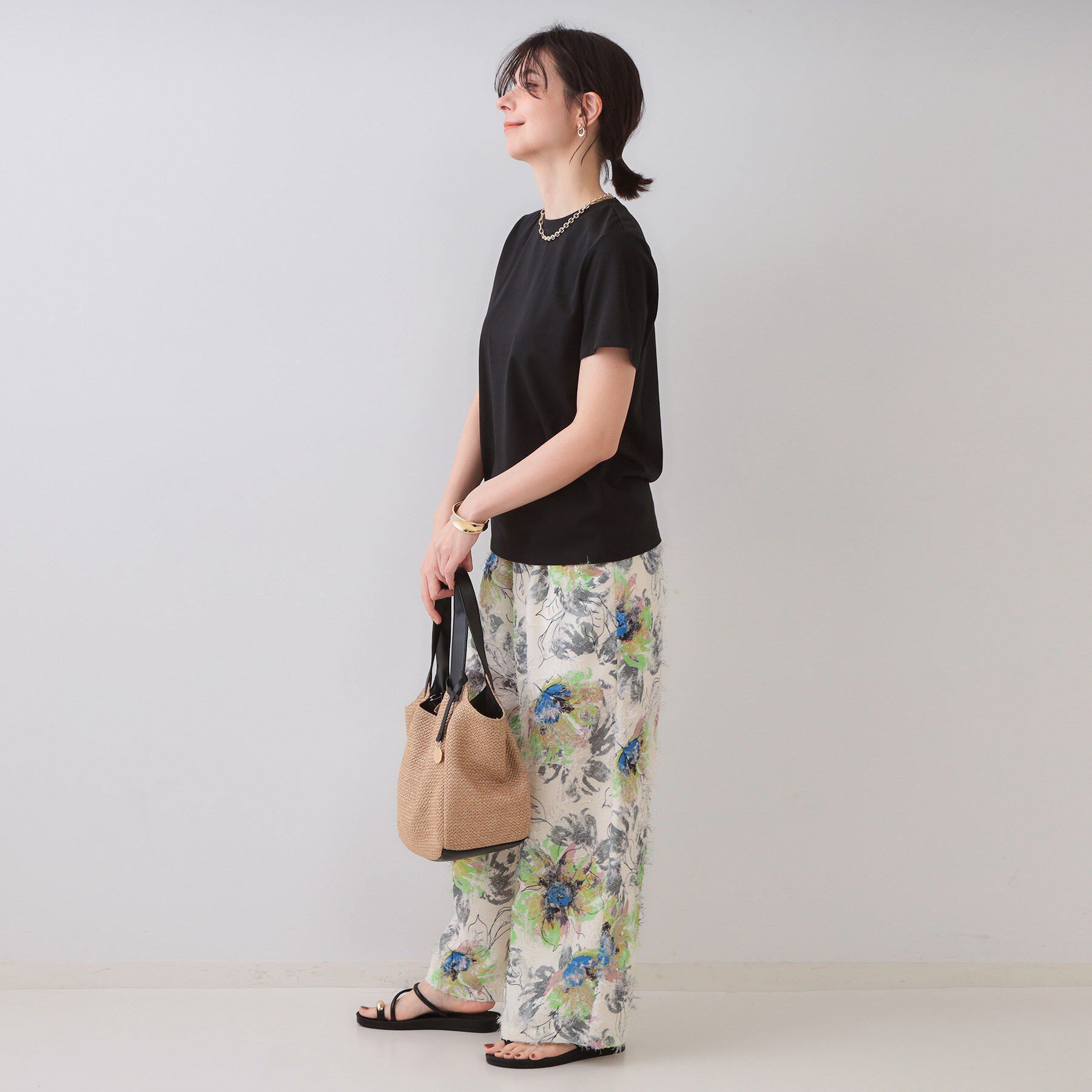 OPAQUE.CLIP「《5色展開》ベーシックTシャツ【洗濯機洗い可／UV／接触冷感】」|Tシャツ・カットソー|
