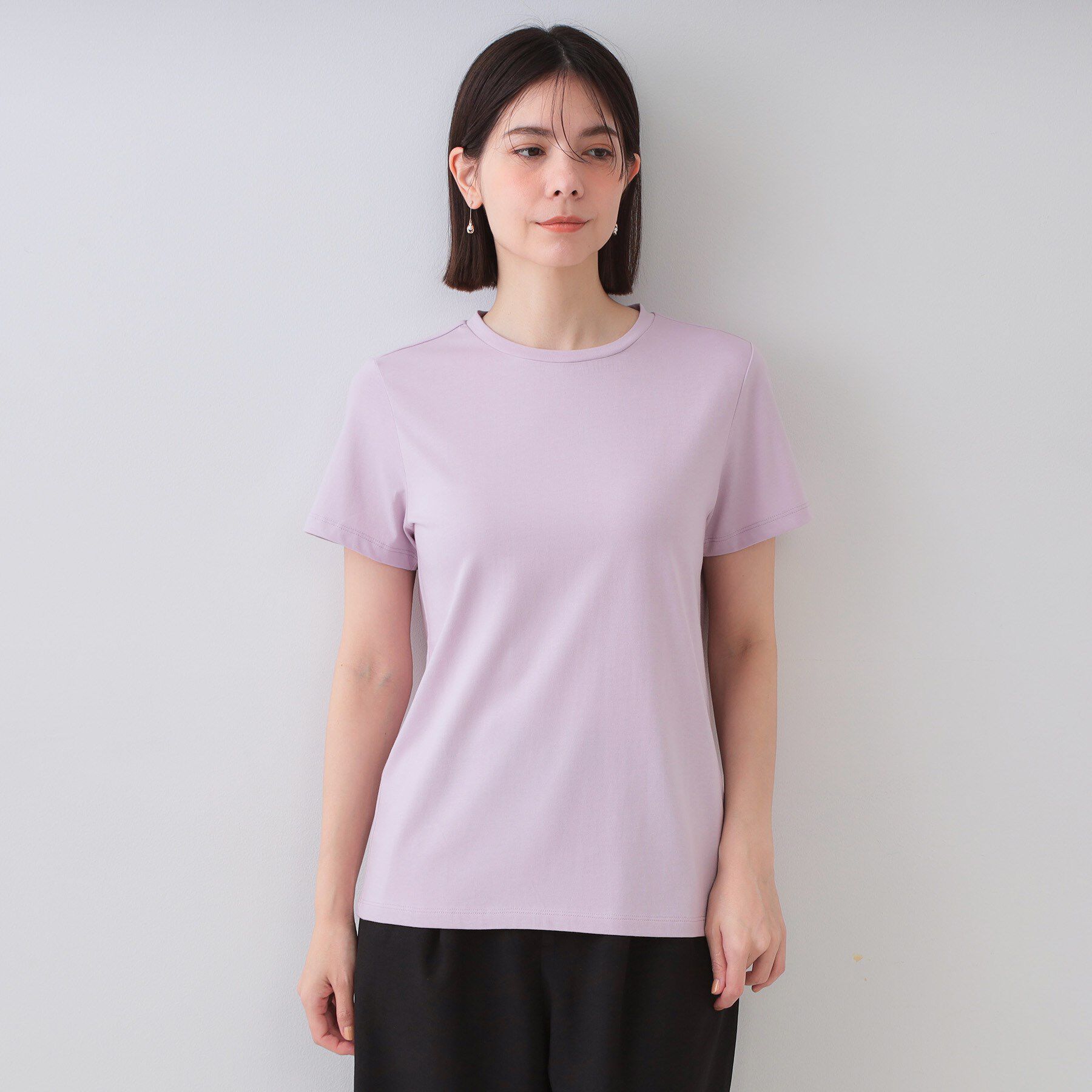 OPAQUE.CLIP「《5色展開》ベーシックTシャツ【洗濯機洗い可／UV／接触冷感】」|Tシャツ・カットソー|