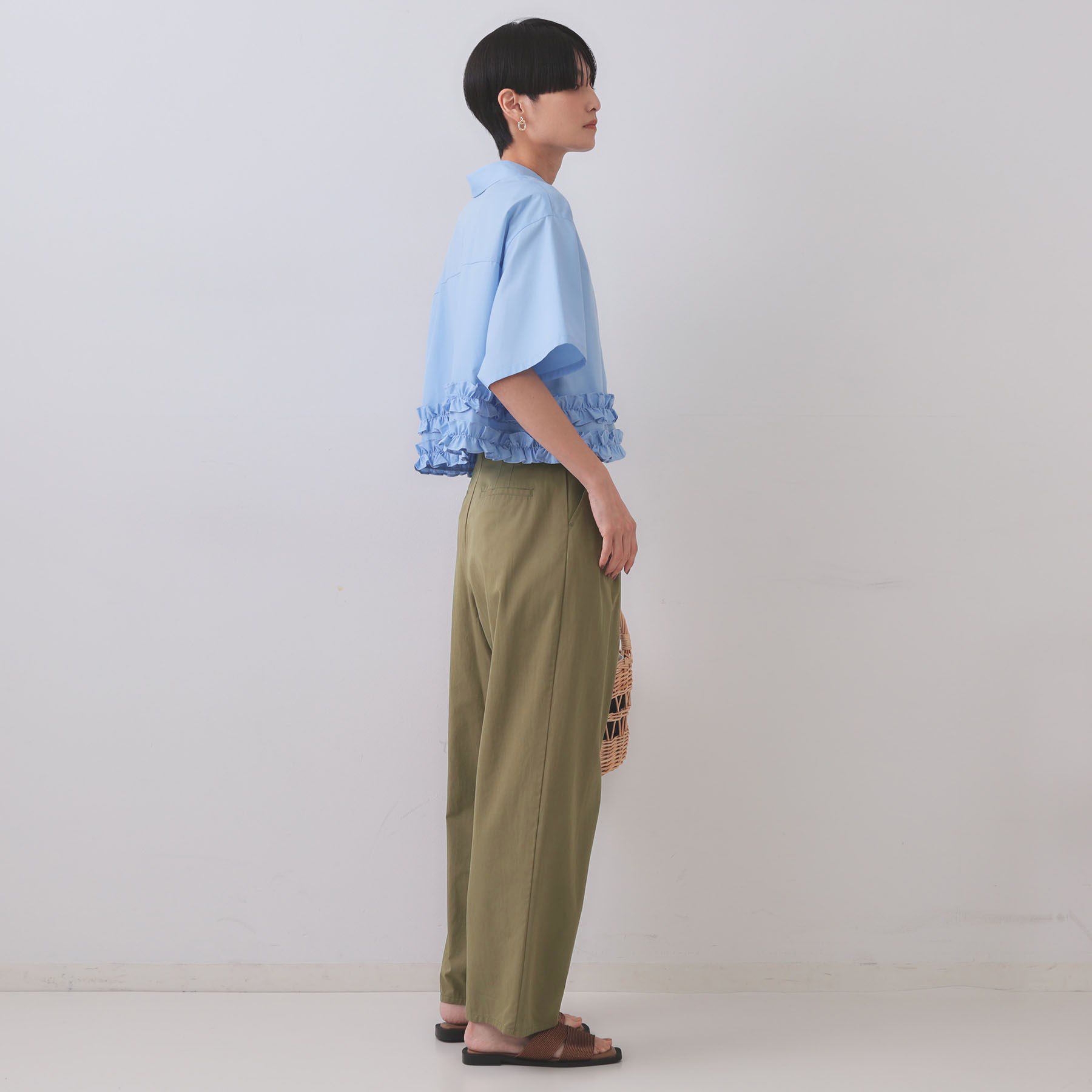 OPAQUE.CLIP「カーブタックパンツ【洗濯機洗い可】」|その他|