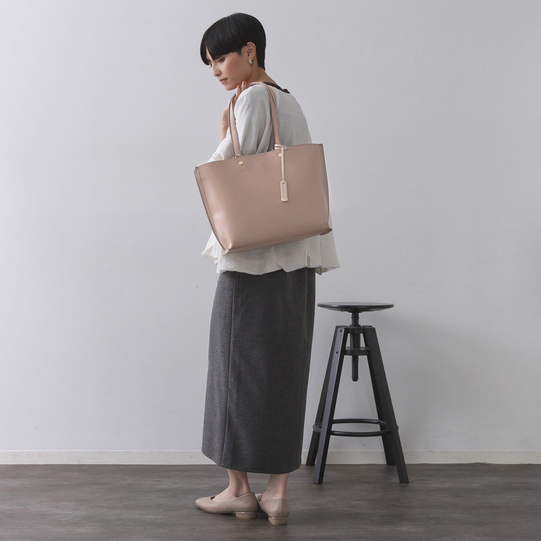 OPAQUE.CLIP「【名品／A4サイズ対応】バイカラースムーストートバッグ」|トートバッグ|