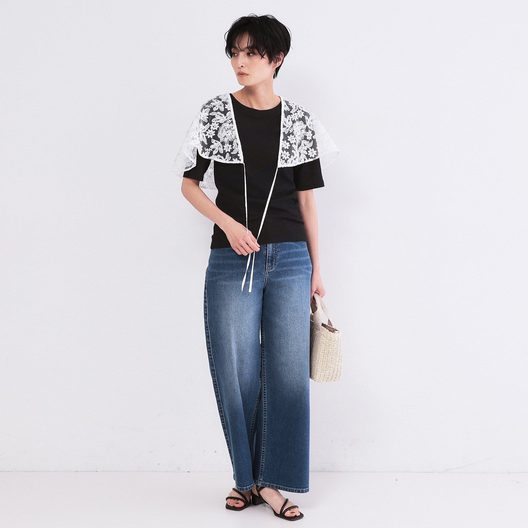 OPAQUE.CLIP「シアーメランジリブカットソー【洗濯機OK】」|Tシャツ・カットソー|