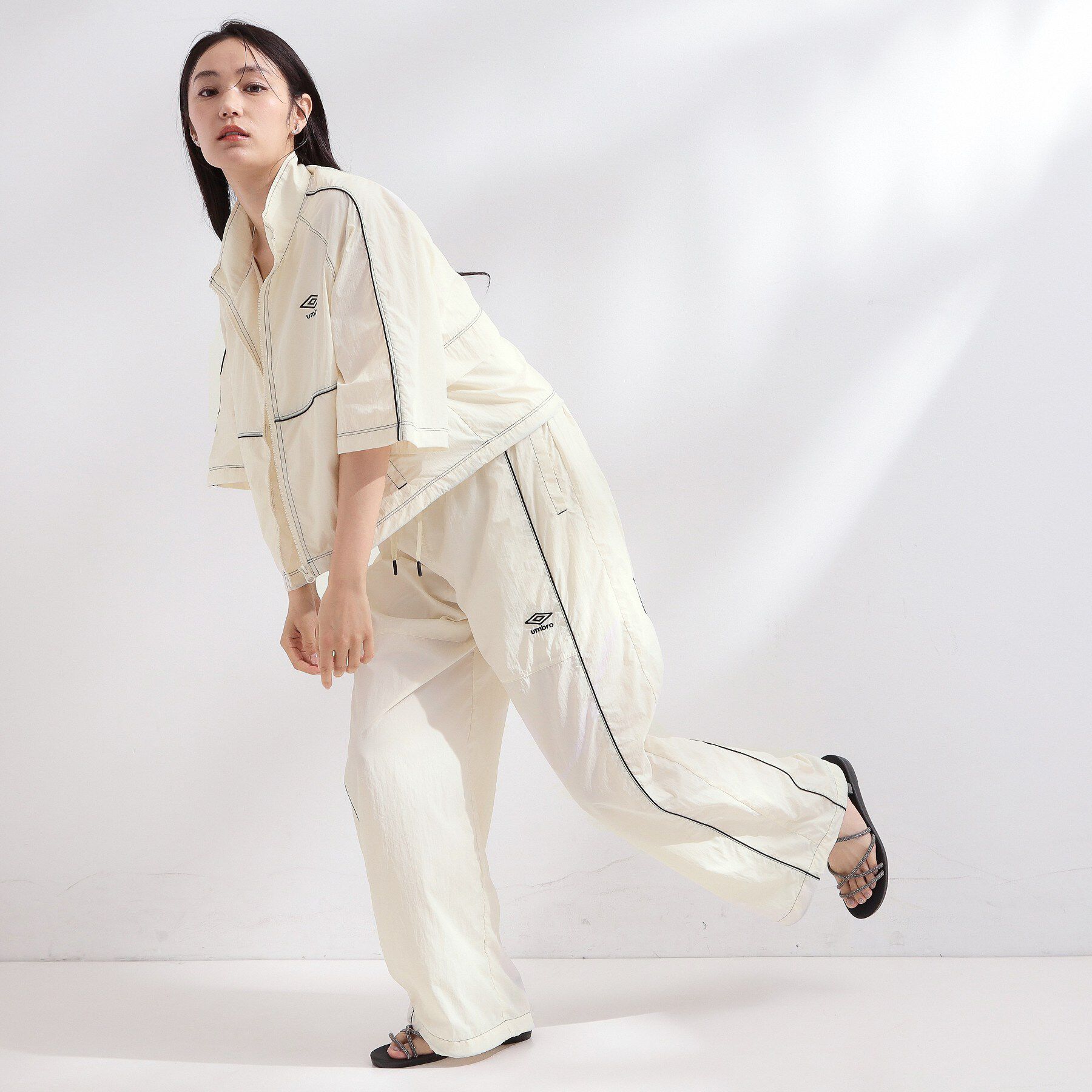 OPAQUE.CLIP「◆【umbro／アンブロ】シアーナイロン5分袖ZIPアップブルゾン」|ブルゾン・スタジャン|