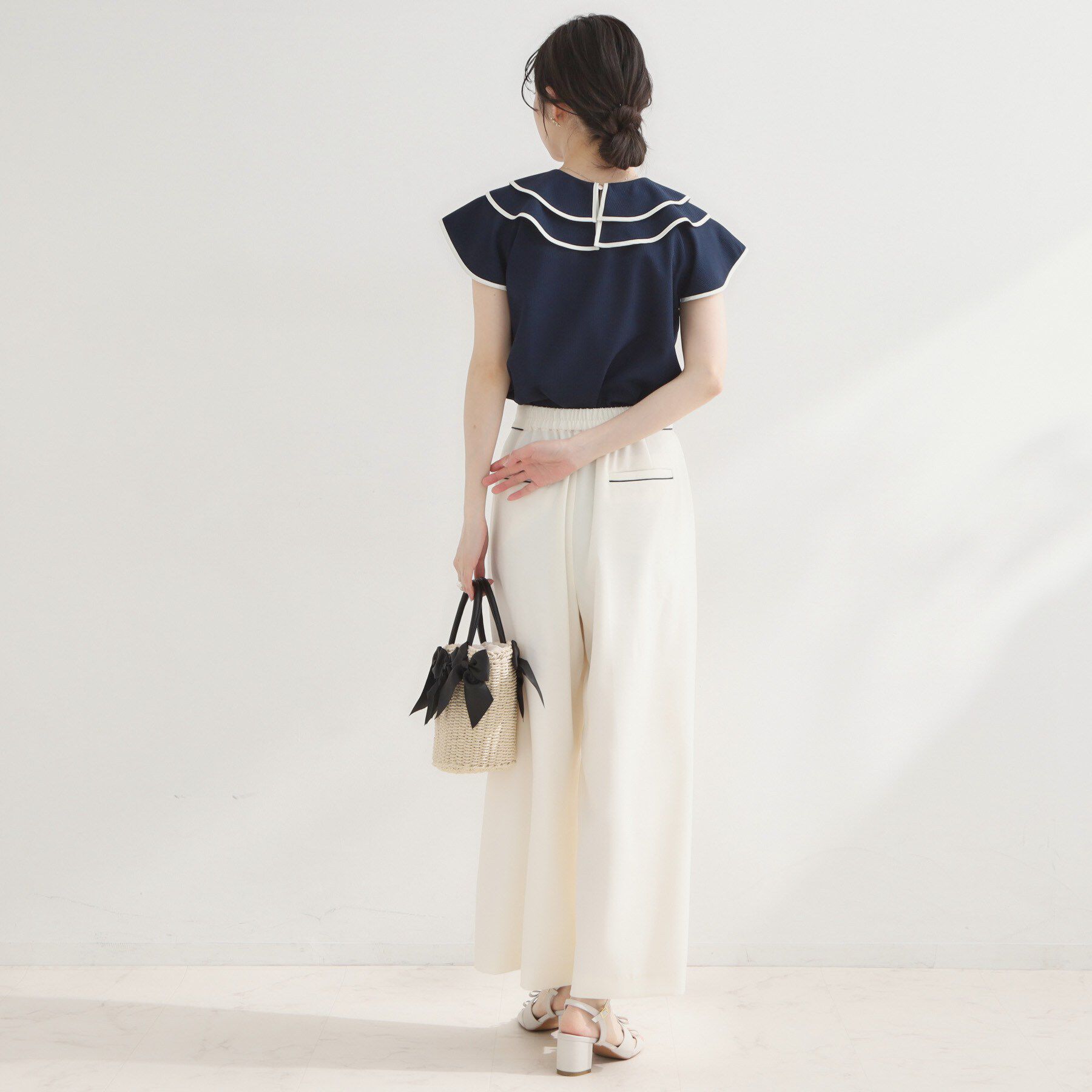 Couture broach「【洗濯機可】マリンカラー ブラウス」|シャツ・ブラウス|