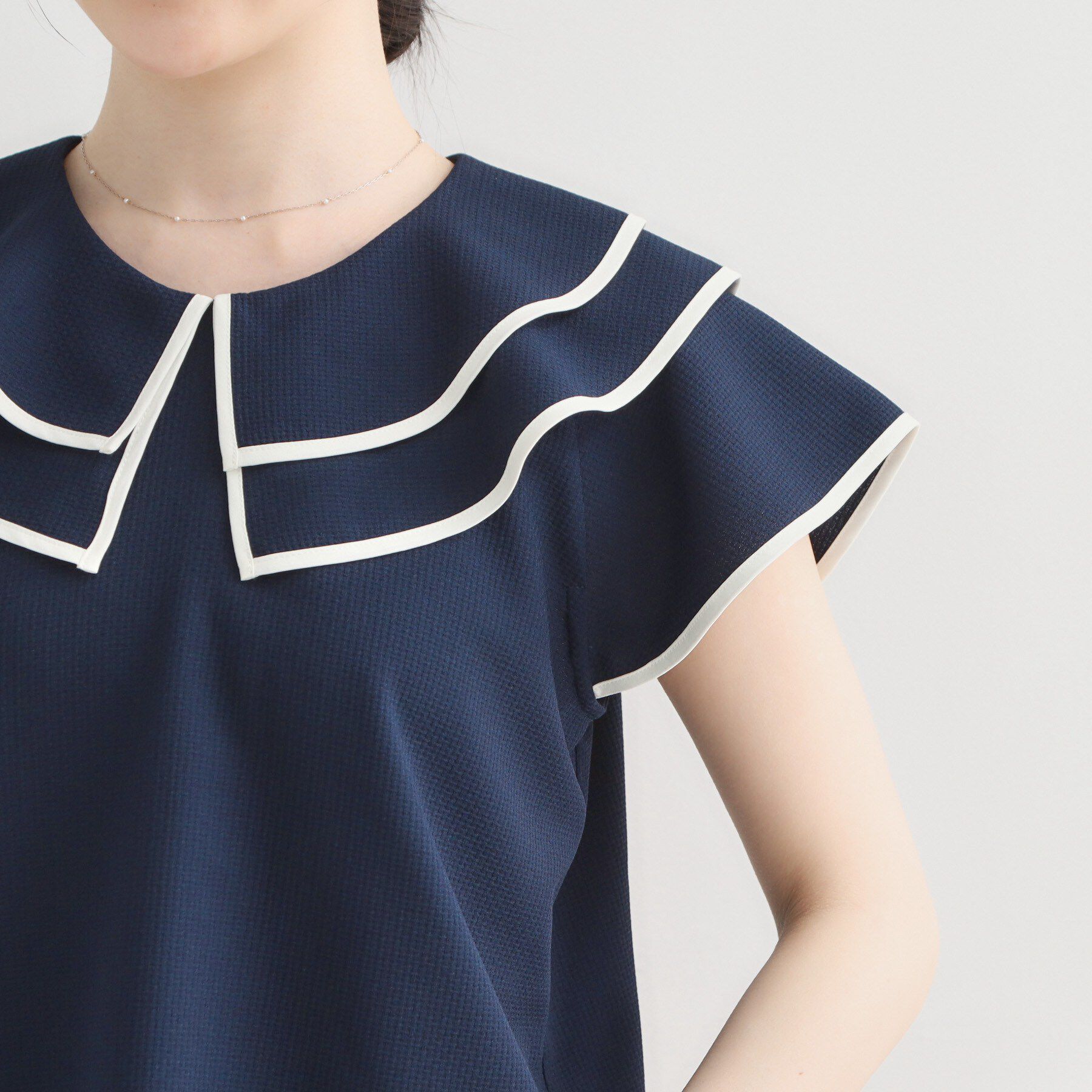 Couture broach「【洗濯機可】マリンカラー ブラウス」|シャツ・ブラウス|
