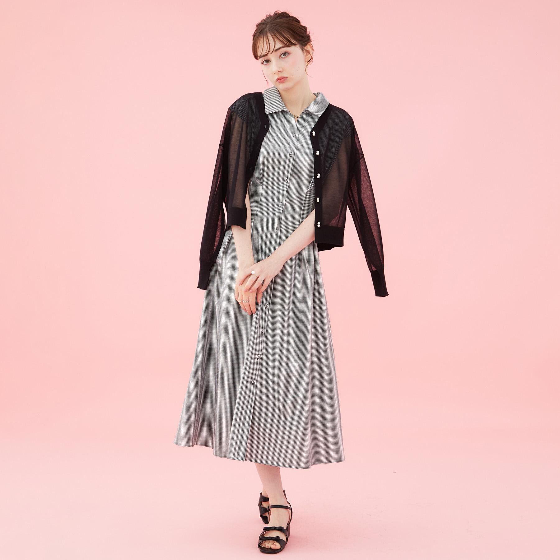 Couture broach「【洗える・パール調釦】愛されシアーカーディガン」|カーディガン|
