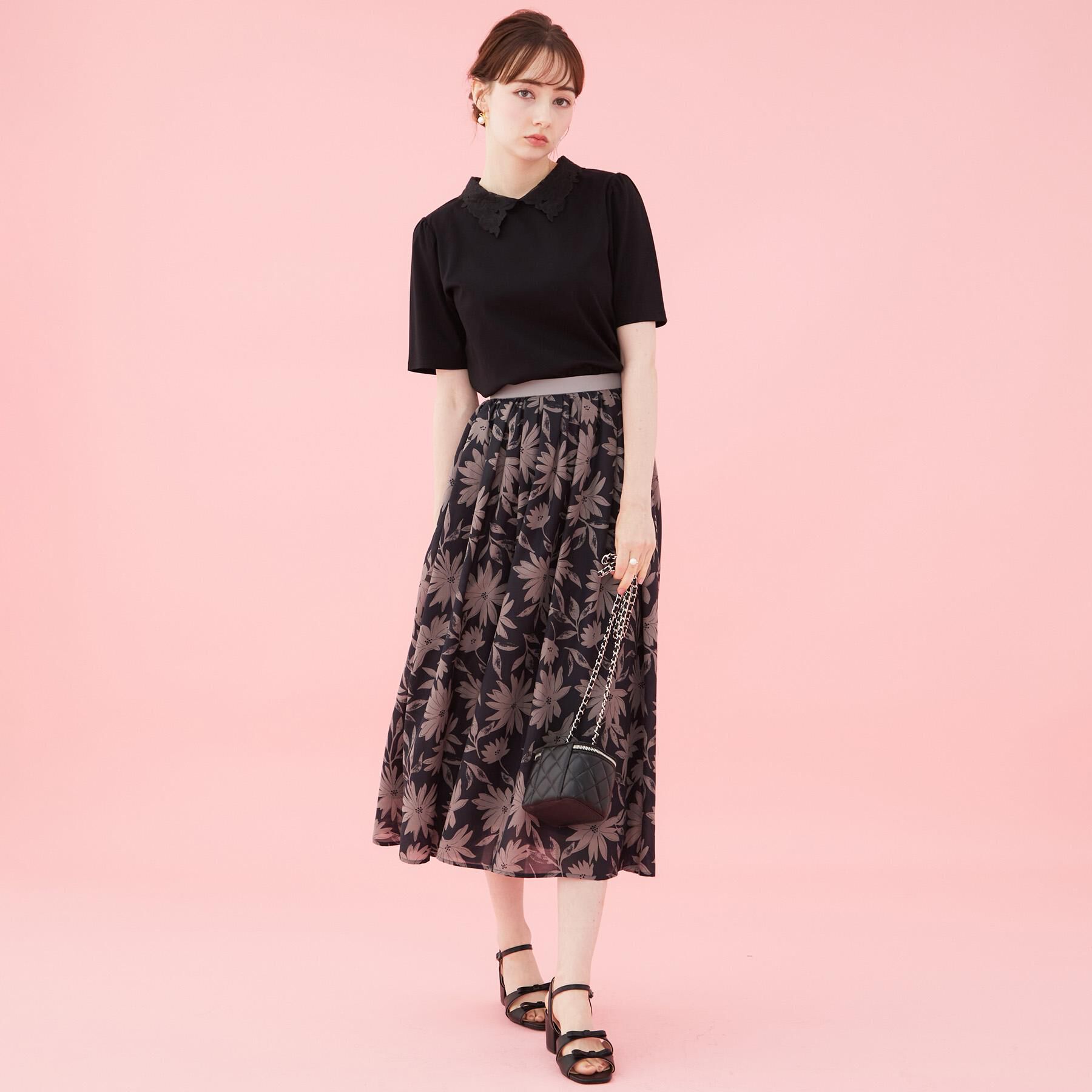 Couture broach「【UVカット・接触冷感・洗える】襟レース トップス」|Tシャツ・カットソー|