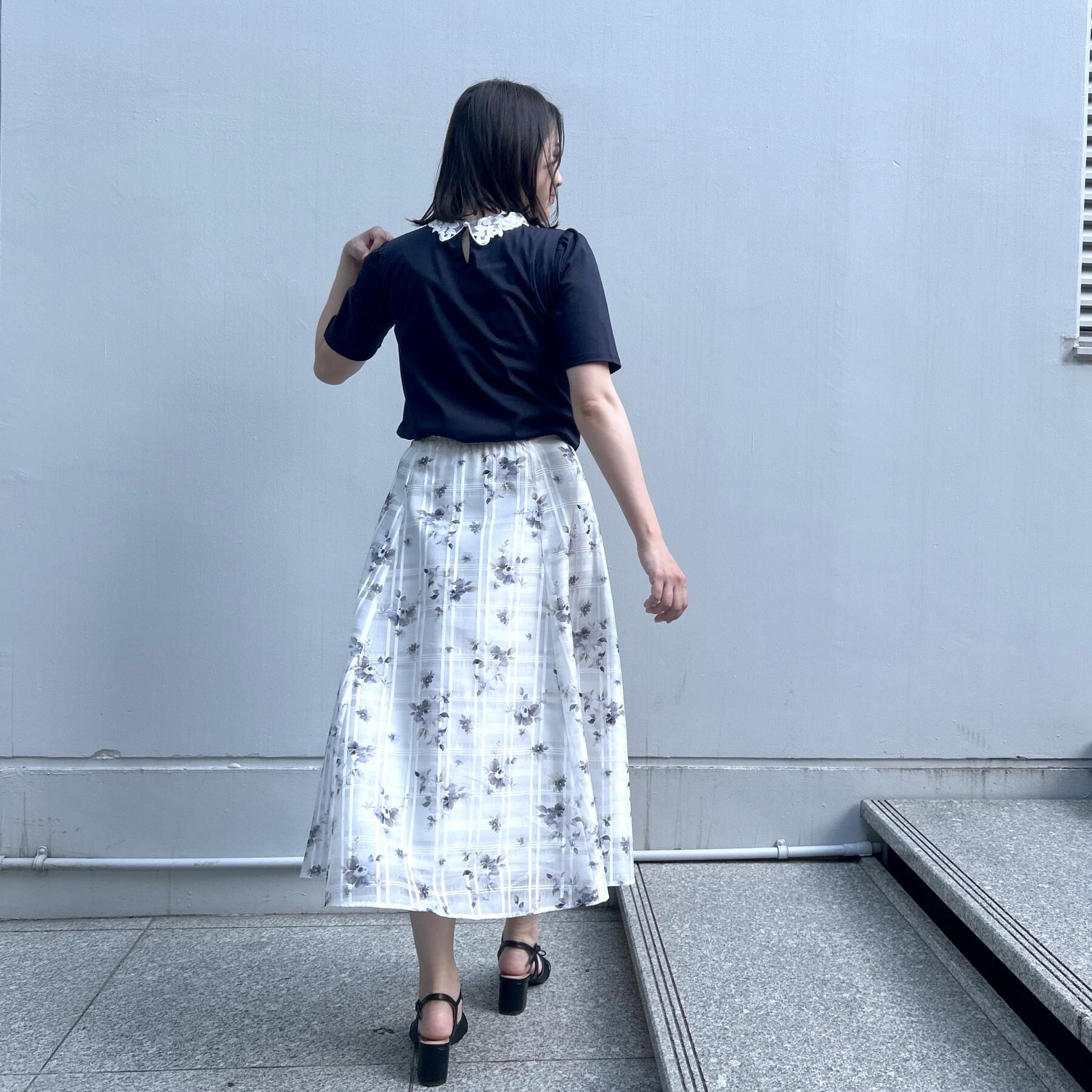 Couture broach「【UVカット・接触冷感・洗える】襟レース トップス」|Tシャツ・カットソー|