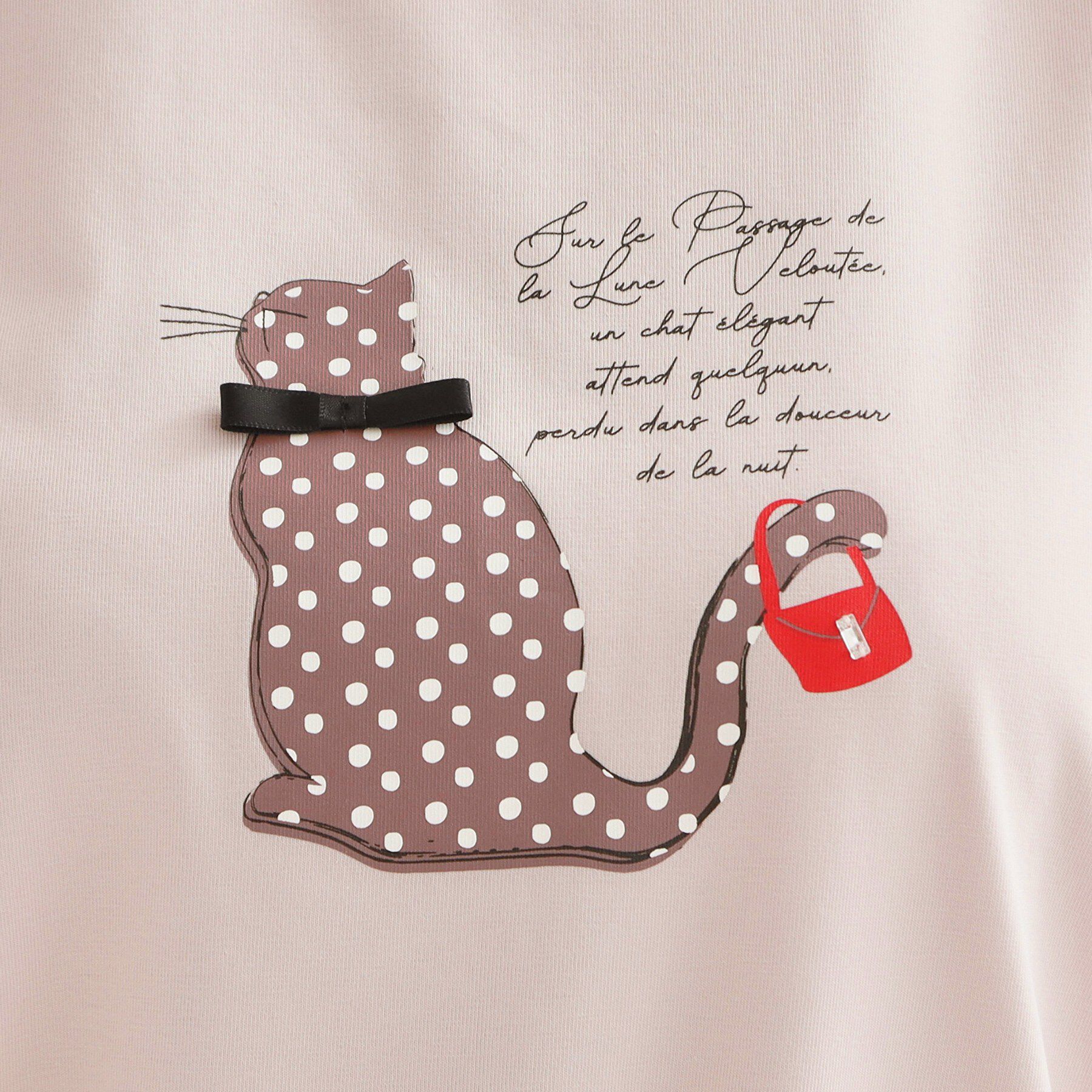 Couture broach「【接触冷感・UVカット・洗える】CATプリントTシャツ」|Tシャツ・カットソー|