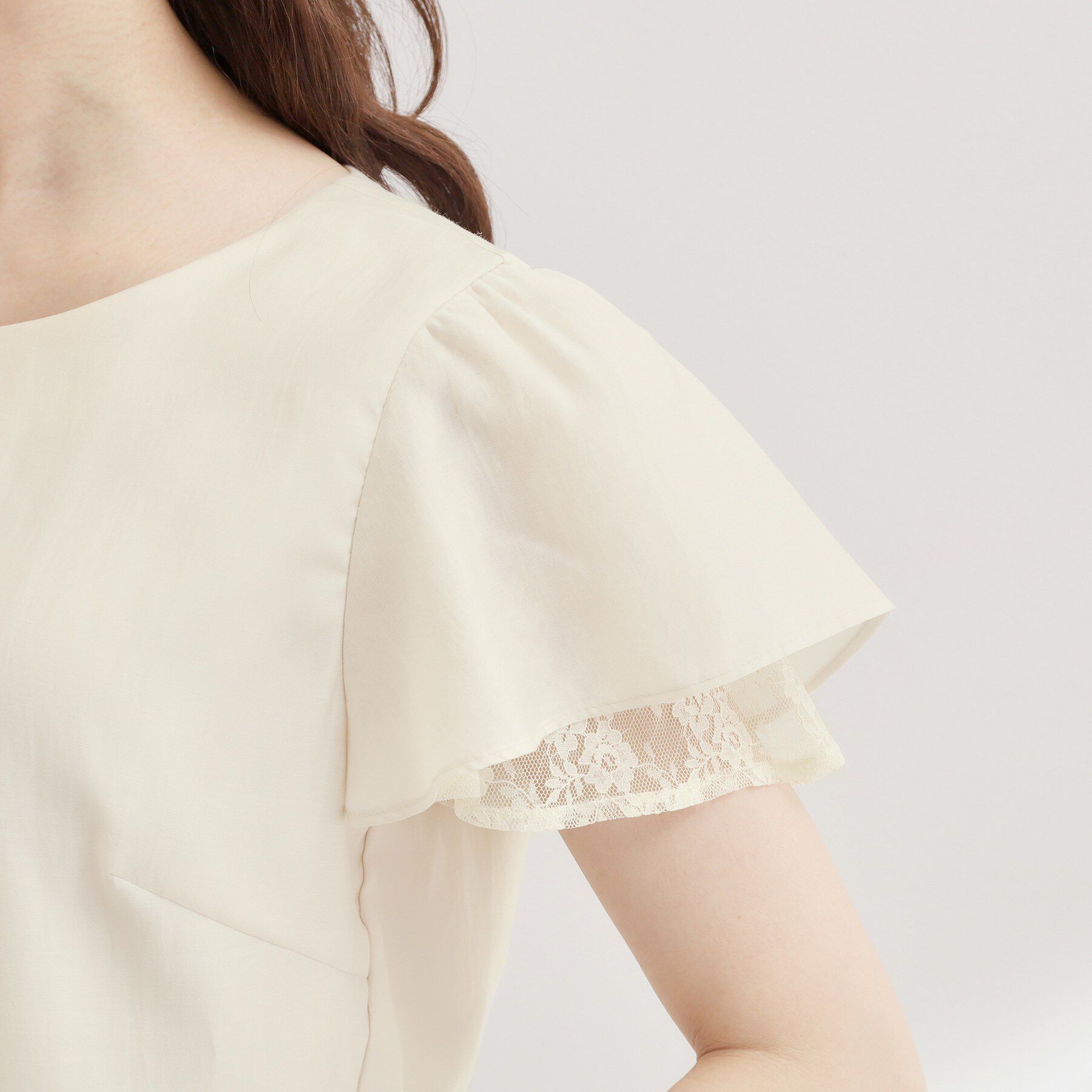 Couture broach「【洗える】レースティアード ペプラムブラウス」|シャツ・ブラウス|