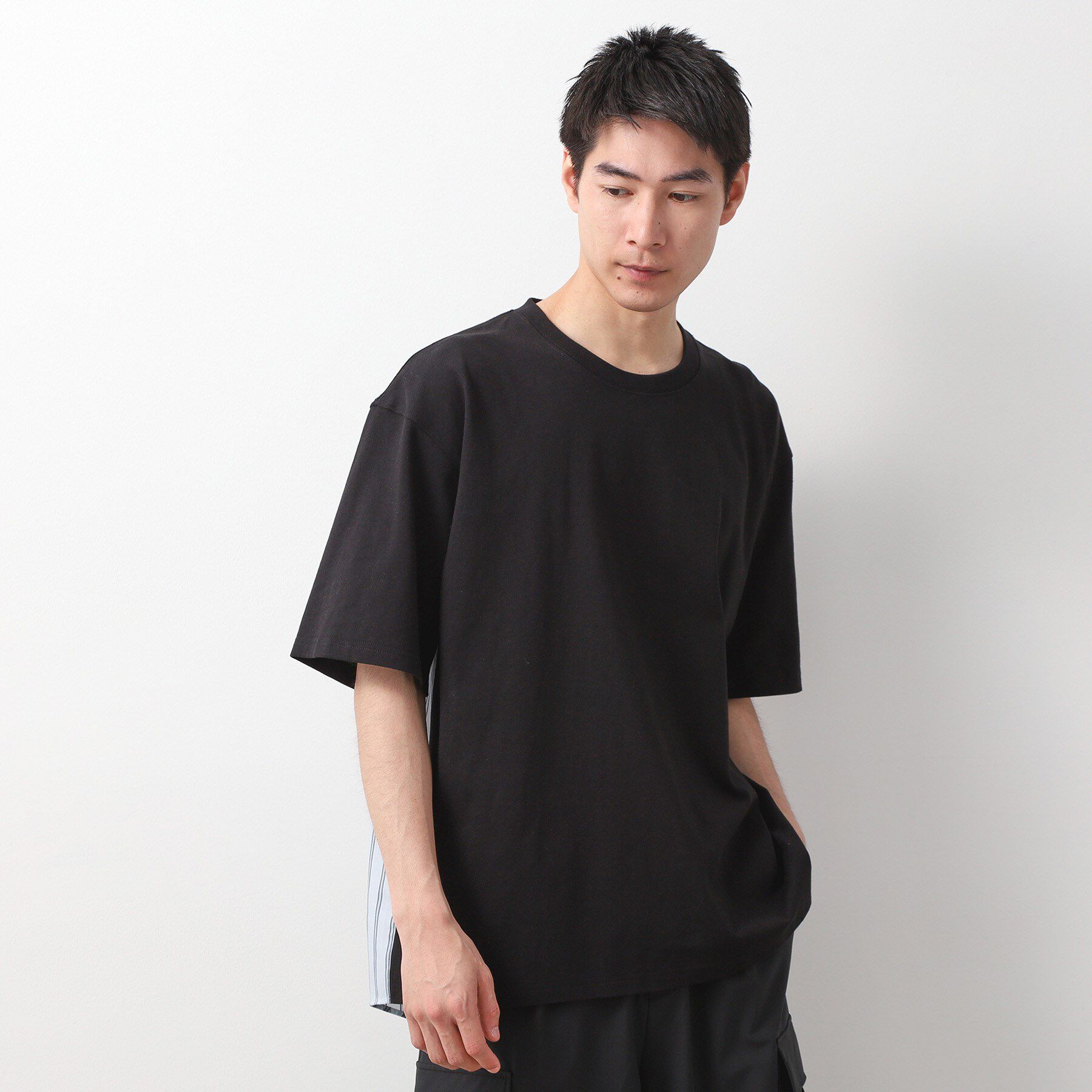 THE SHOP TK「エシカルブロード切替Tシャツ 洗濯機OK」|Tシャツ・カットソー|