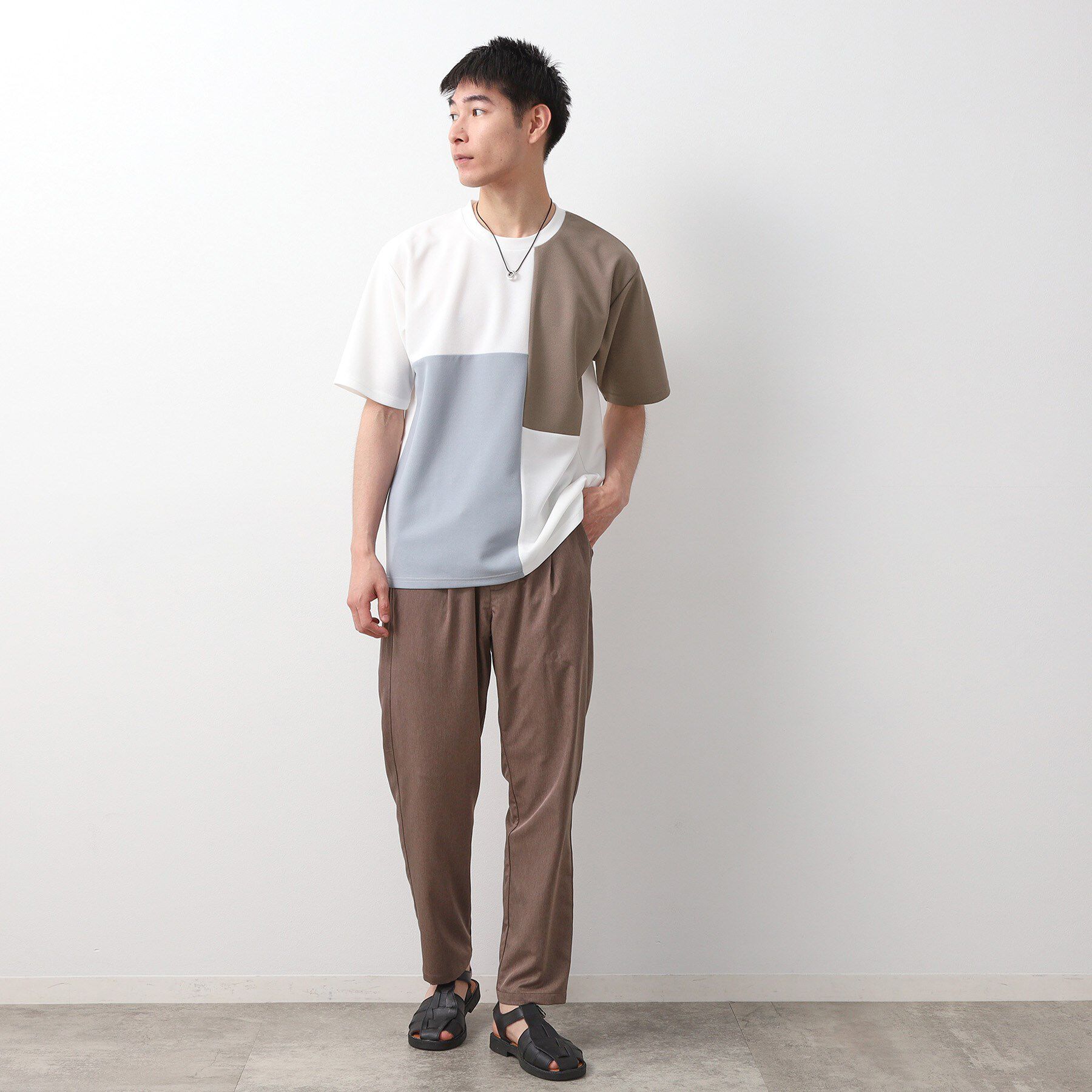 THE SHOP TK「ツイルブロッキング 半袖Tシャツ 洗濯機OK」|Tシャツ・カットソー|