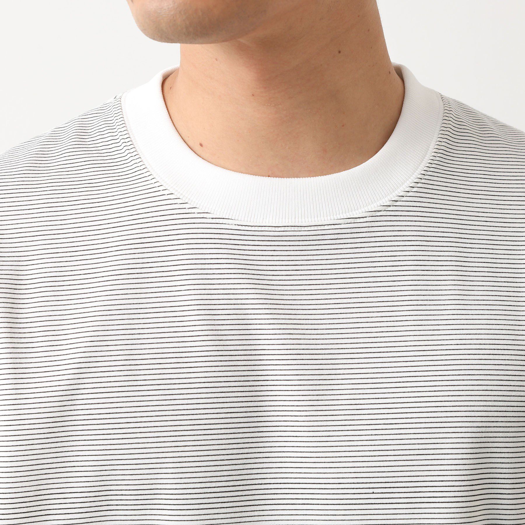 THE SHOP TK「パーフェクテックボーダー 半袖Tシャツ 吸水速乾／洗濯機OK」|Tシャツ・カットソー|