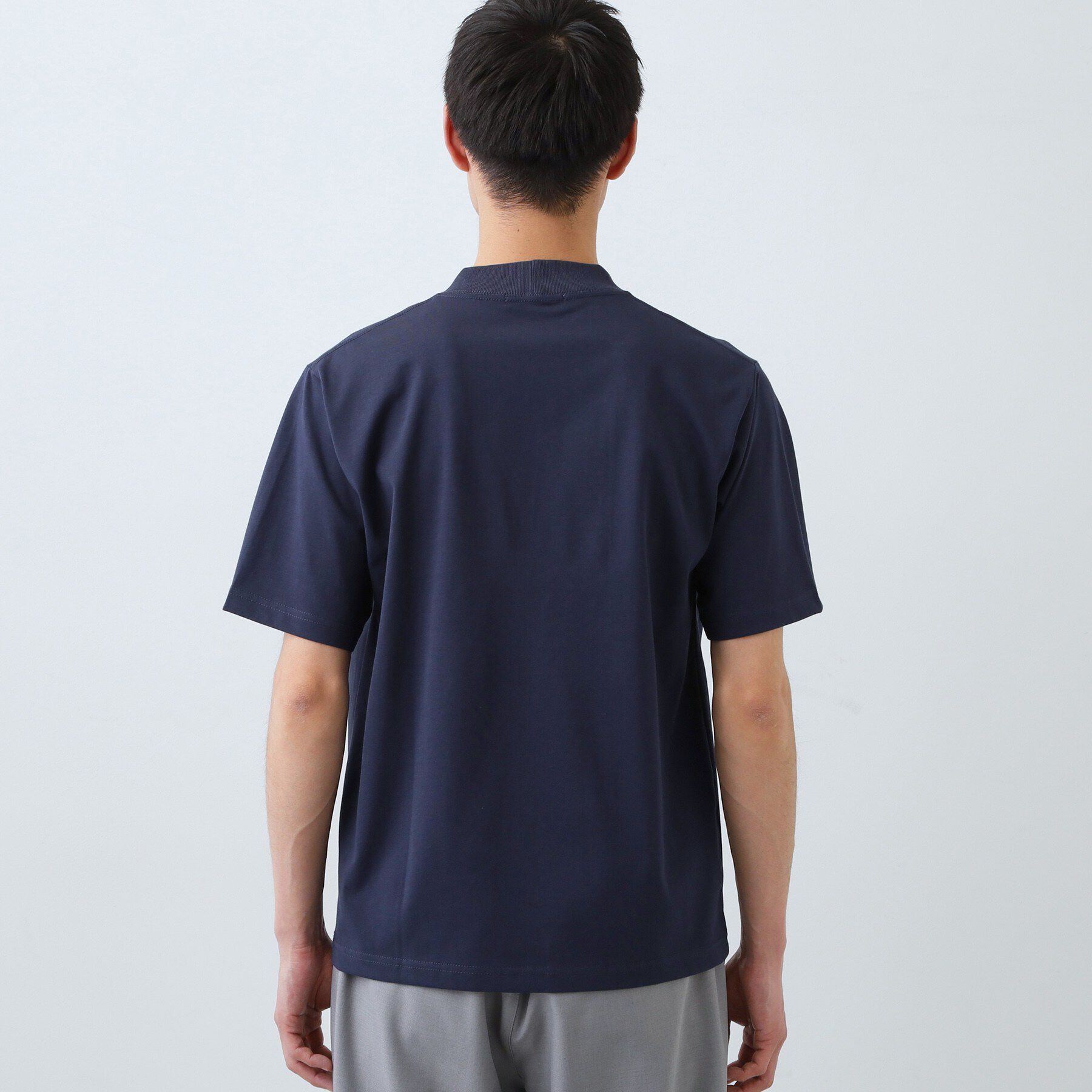 THE SHOP TK「【ジャケットインにおすすめ】ビジネス半袖Tシャツ 洗濯機OK/襟高」|Tシャツ・カットソー|