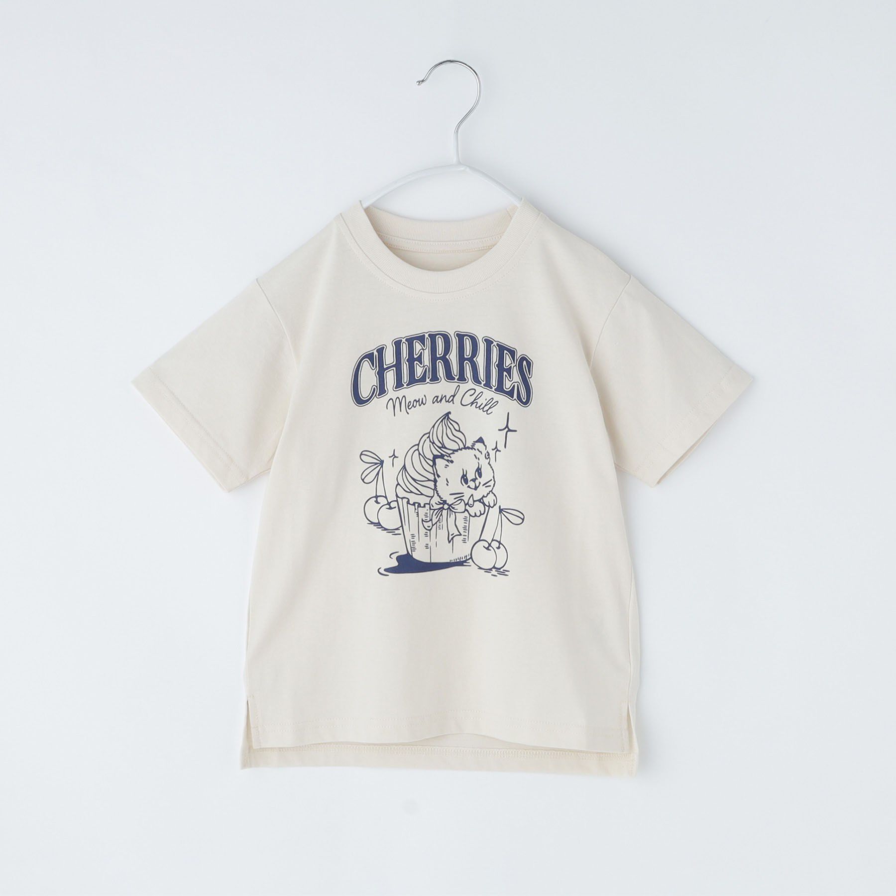 THE SHOP TK「天竺アソート アメカジプリント 半袖Tシャツ ロゴ・キャット・ハンバーガー」|Tシャツ・カットソー|ライトベージュ(45