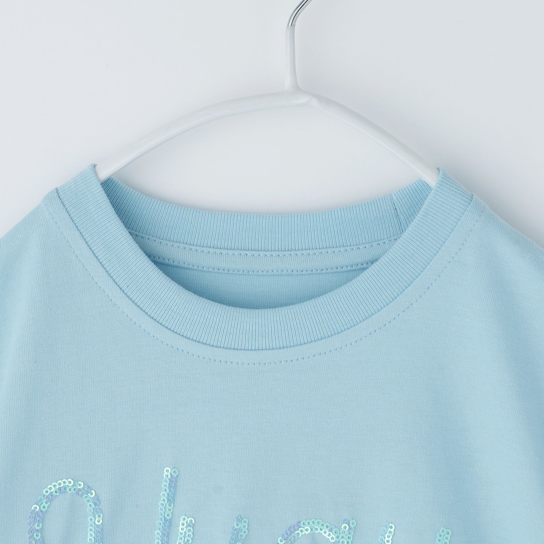 THE SHOP TK「天竺アソートプリント半袖Tシャツ 幾何学アート、スパンコール、飛行機」|Tシャツ・カットソー|