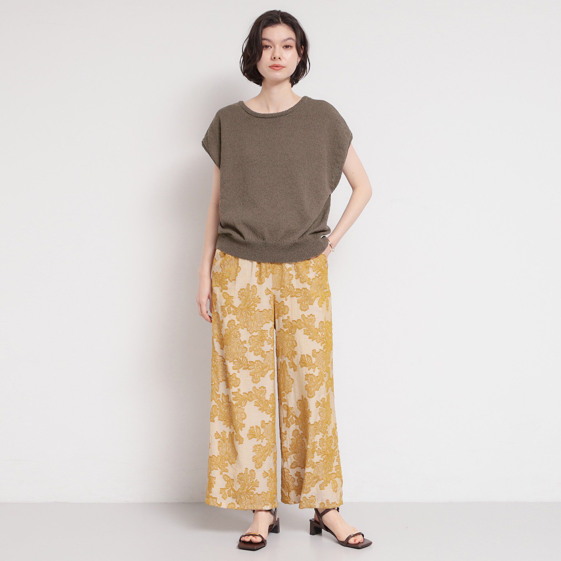 THE SHOP TK「さりげない抜け感 ペーパーヤーン風ニット」|ニット・セーター|