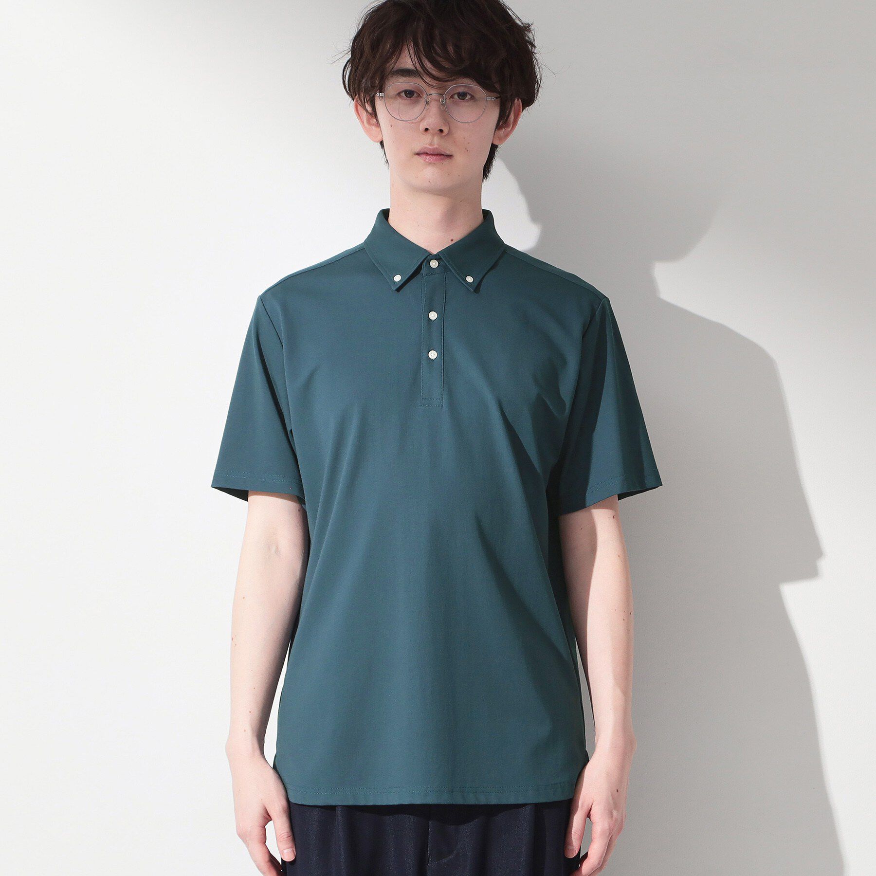 THE SHOP TK「アイス カノコポロシャツ【接触冷感／洗濯機OK】」|ポロシャツ|