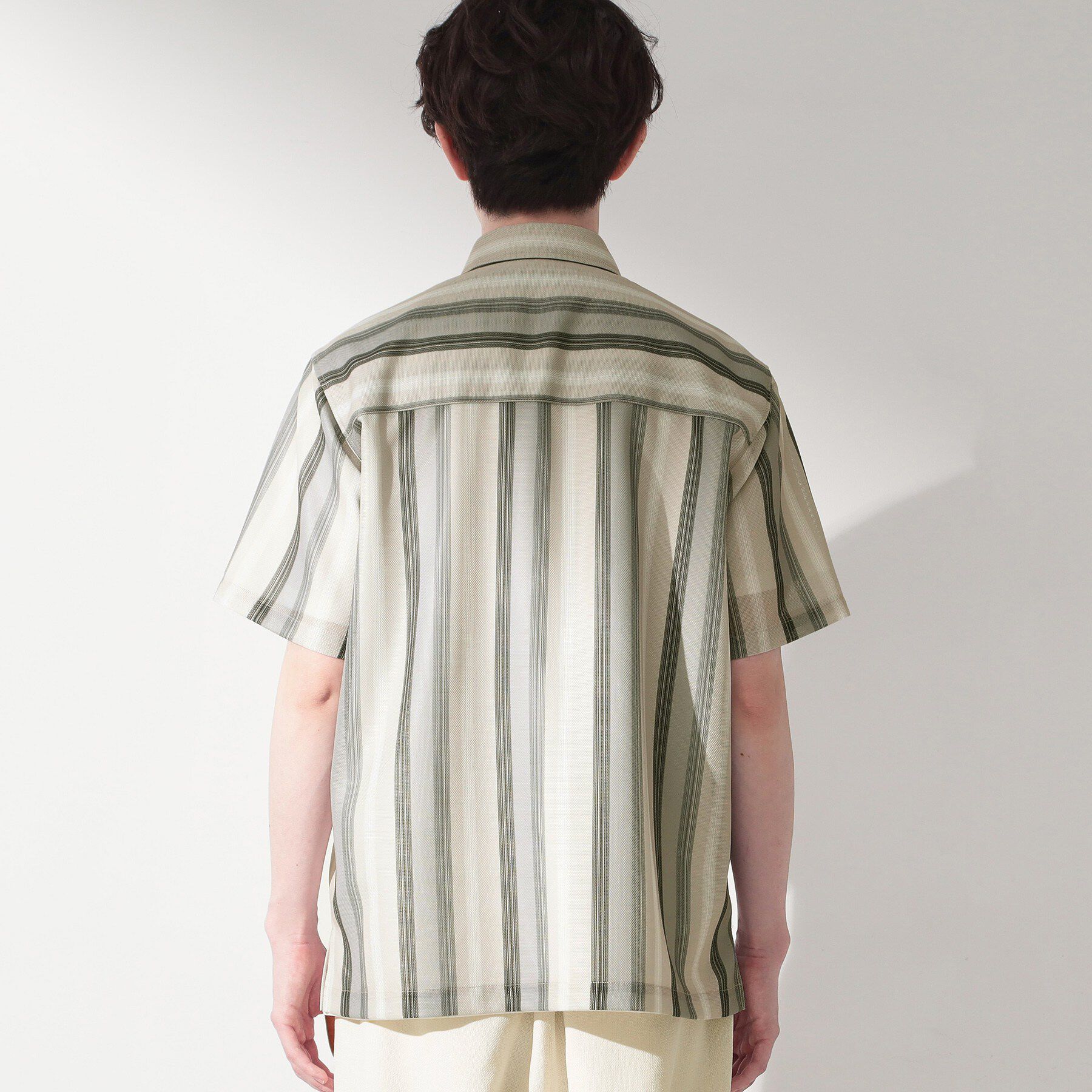THE SHOP TK「メッシュ ストライプ半袖シャツ 洗濯機OK／通気性◎」|シャツ・ブラウス|