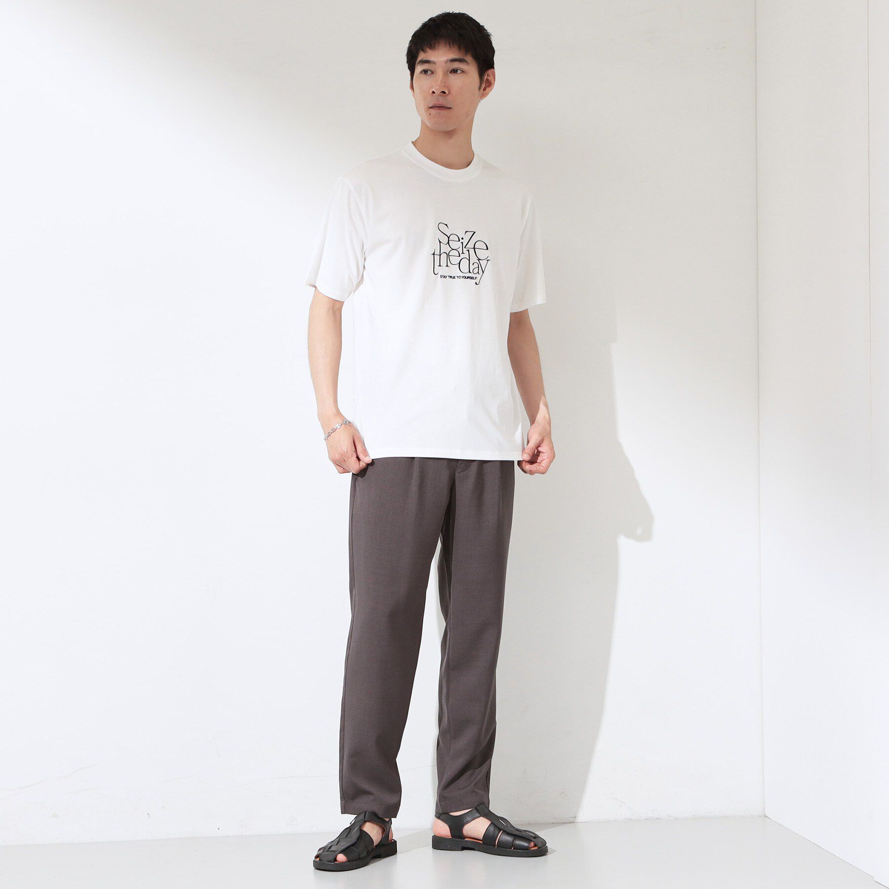 THE SHOP TK「COOLロゴ半袖Tシャツ 接触冷感／洗濯機OK」|Tシャツ・カットソー|