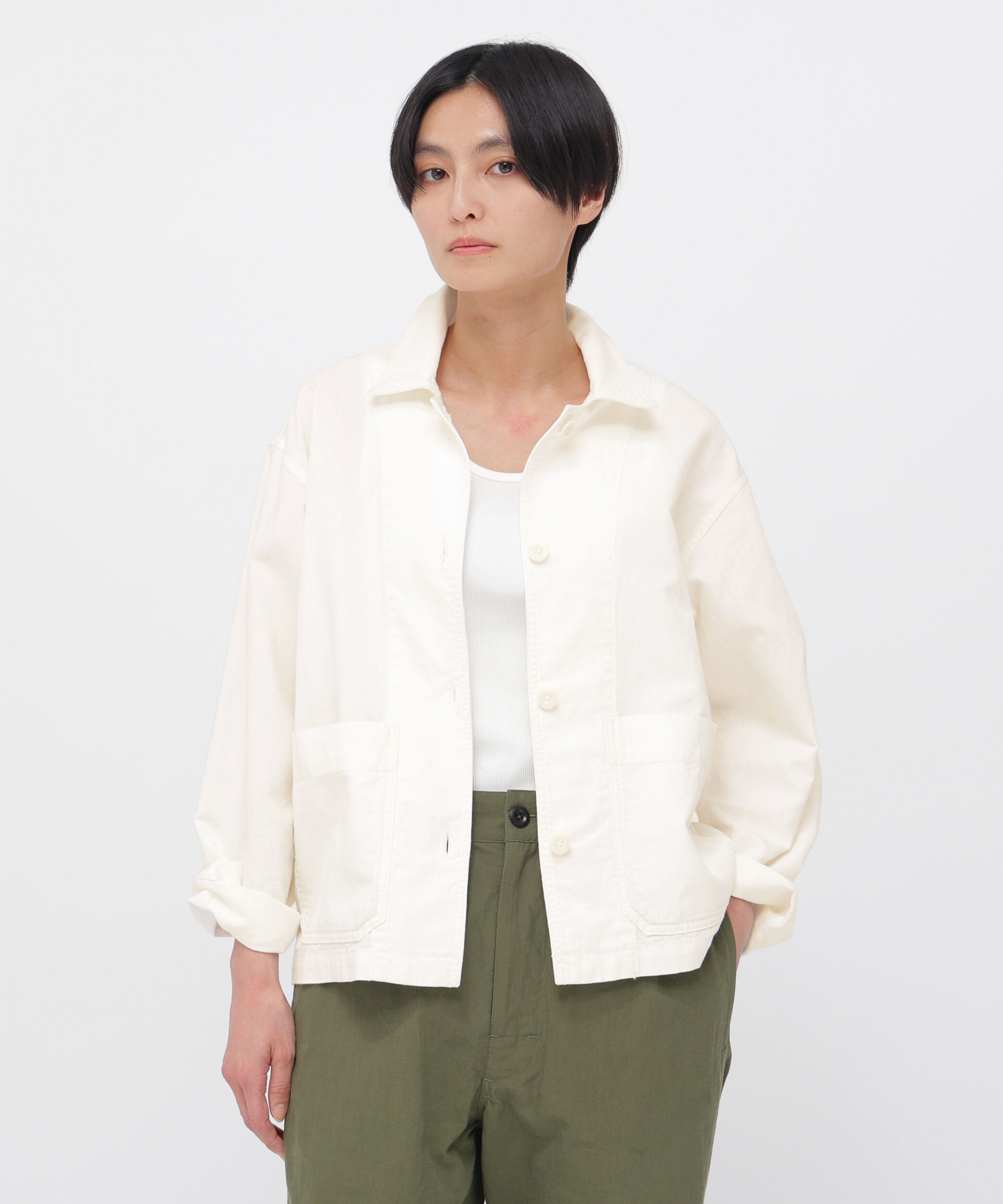 MHL.「COTTON HEMP OXFORD SHIRT」|シャツ・ブラウス|WHITE