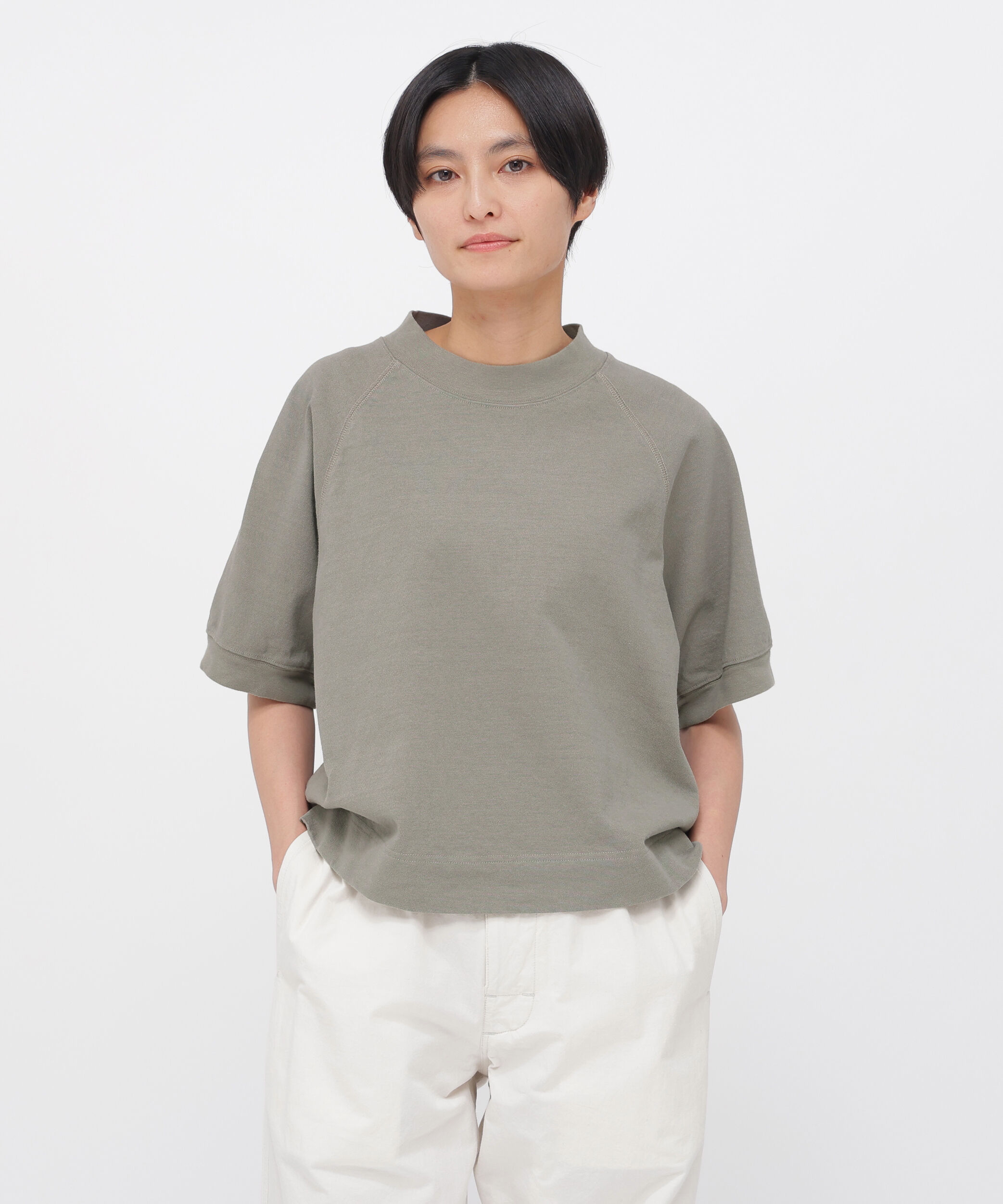 MHL.「DRY COTTON JERSEY TOP」|Tシャツ・カットソー|GREY