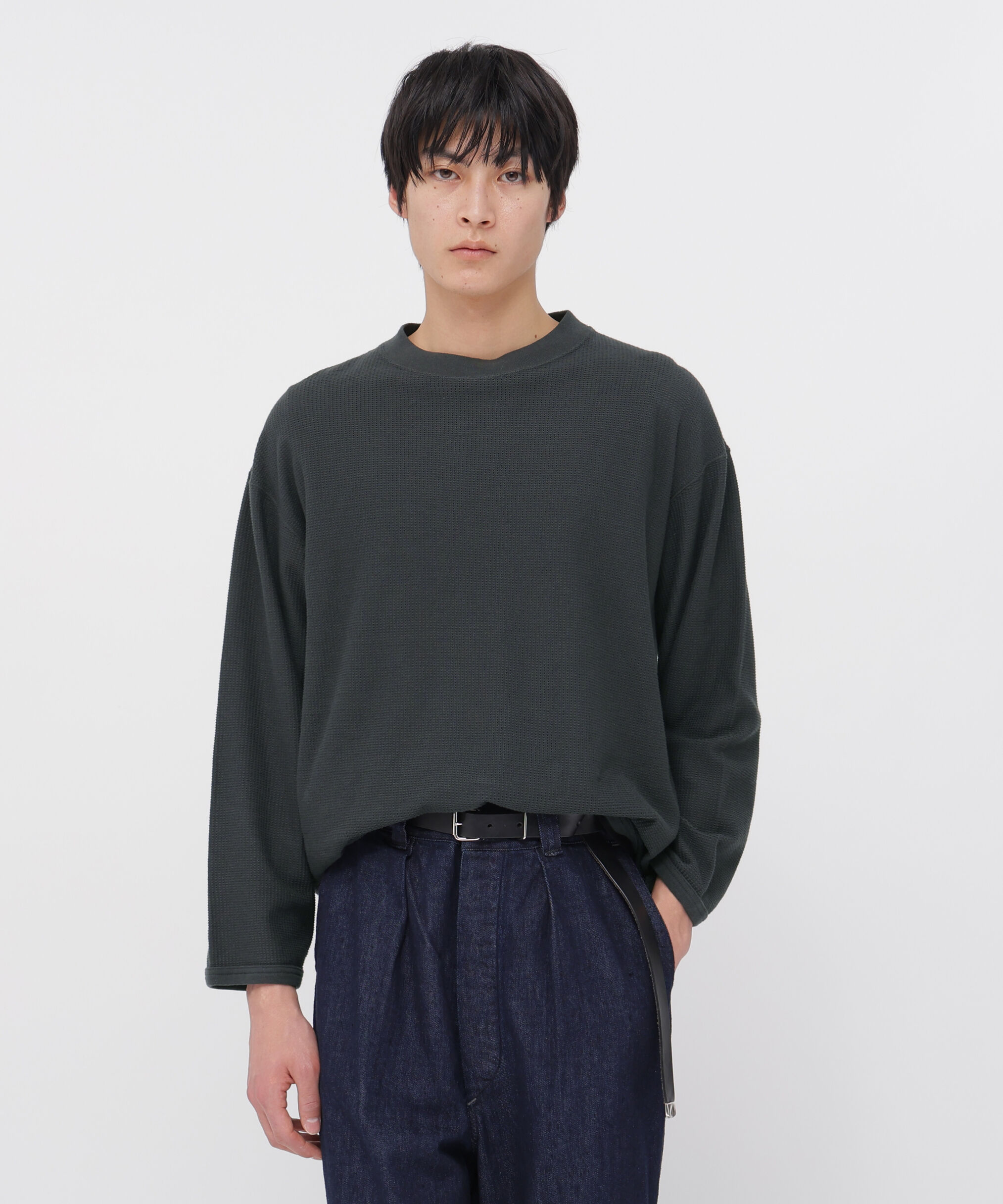 MHL.「COTTON JERSEY MESH TOP」|Tシャツ・カットソー|SLATE7