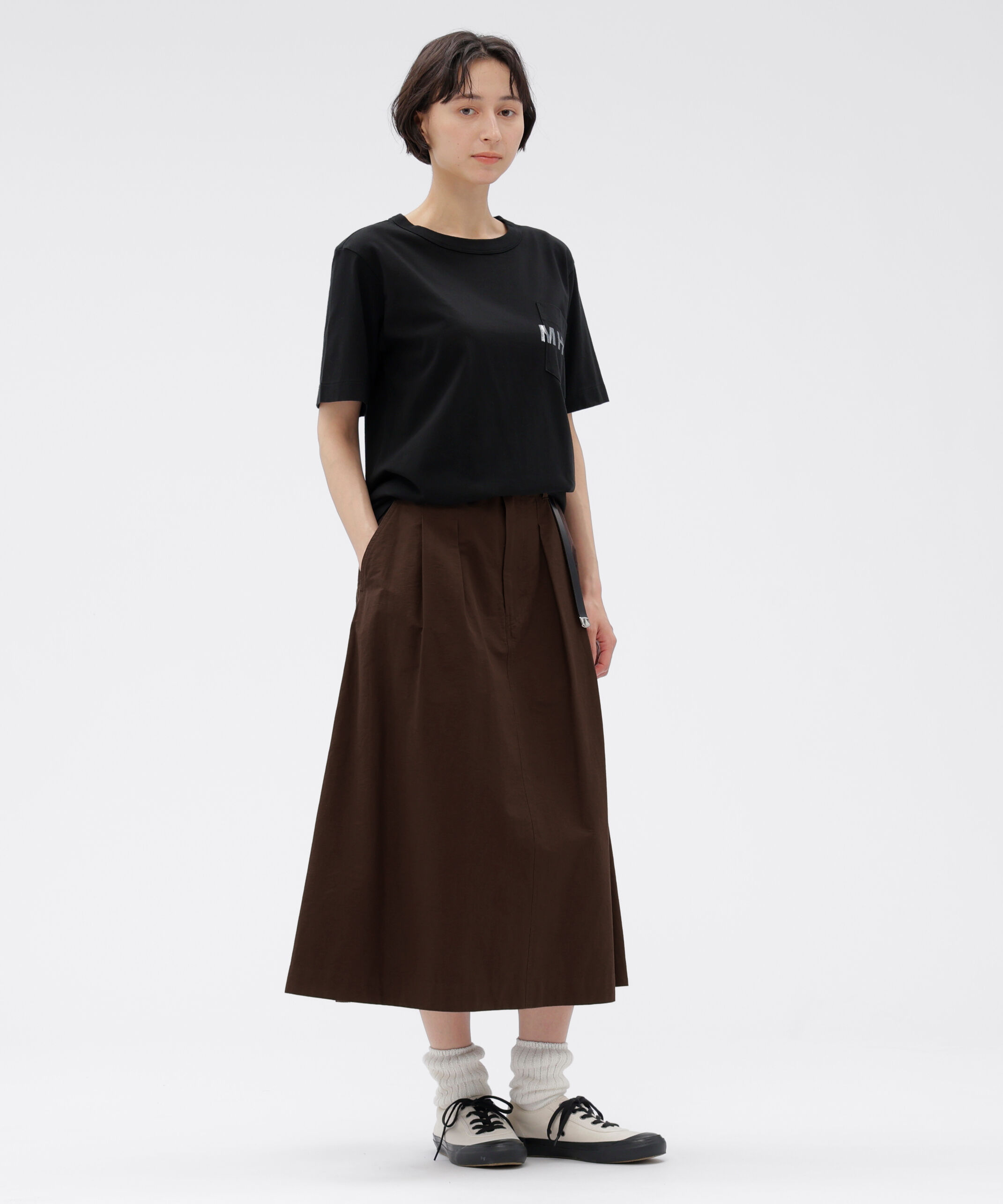 MHL.「LIGHTWEIGHT COTTON NYLON TWILL SKIRT」|スカート|