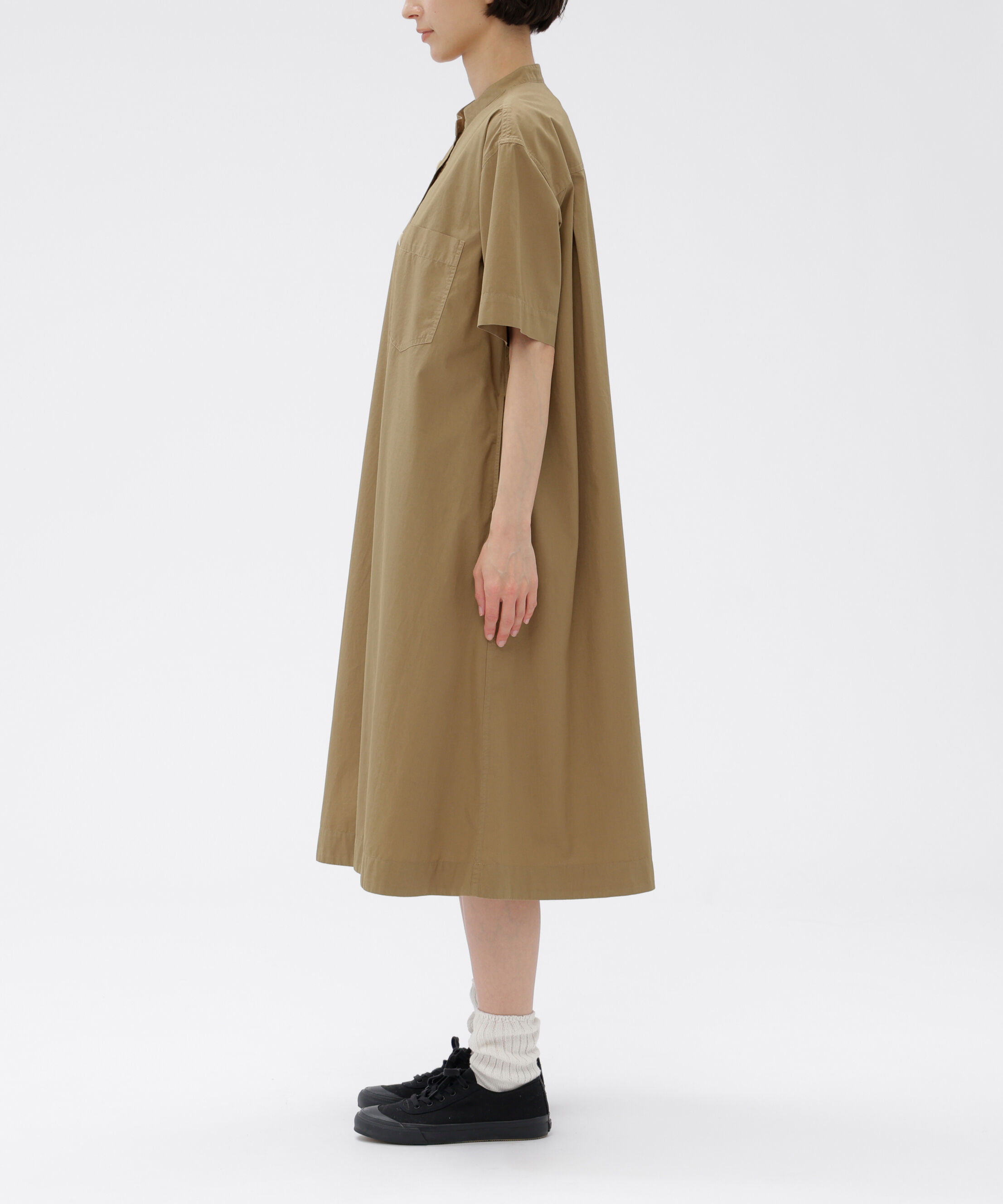 MHL.「GARMENT DYED COTTON POPLIN DRESS」|ワンピース|