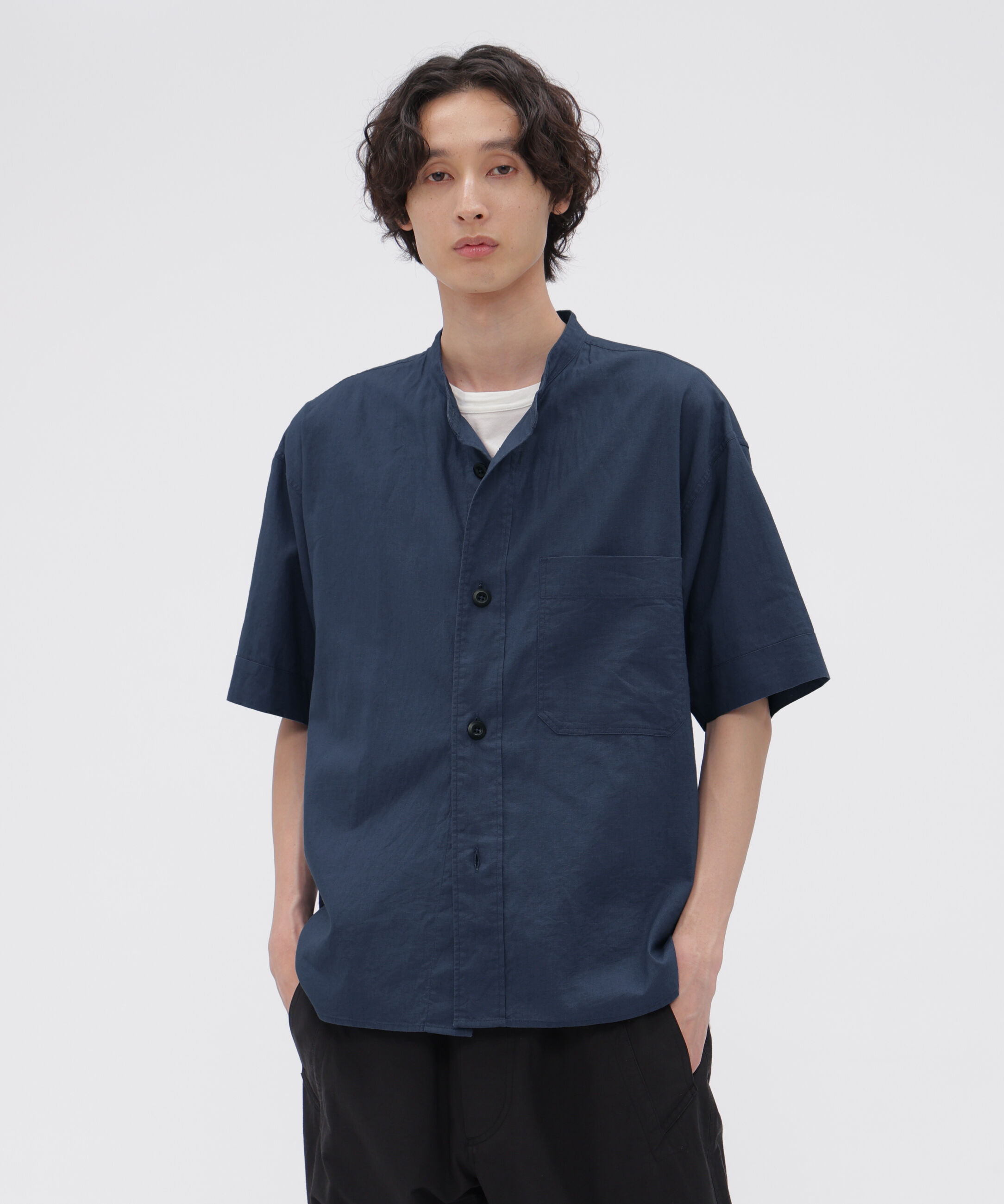 MHL.「SURFACE DYED COTTON LINEN SHIRT」|シャツ・ブラウス|INDIGO5