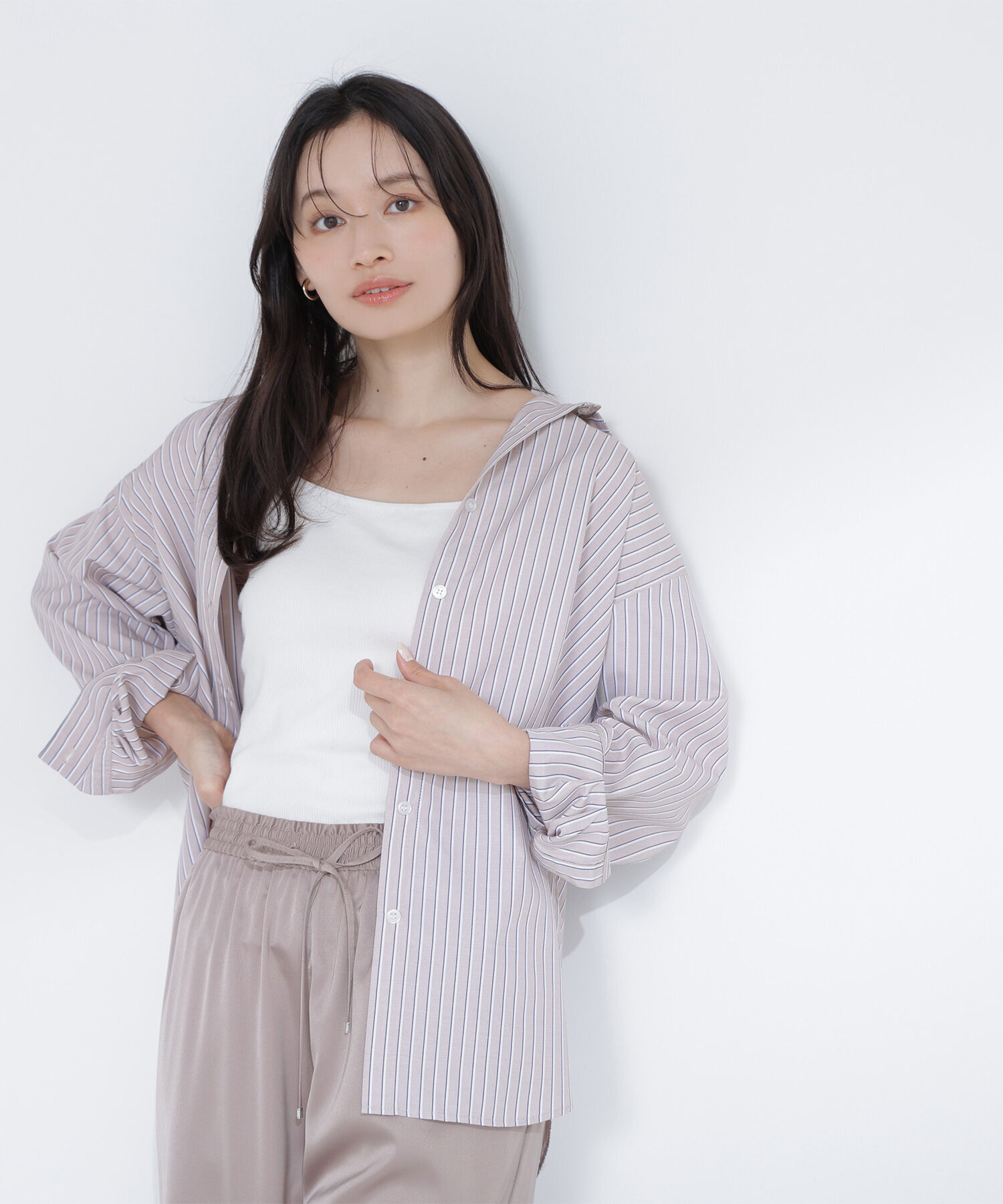  「カップ付インナーシリーズ バックシャンキャミソール」|Tシャツ・カットソー|