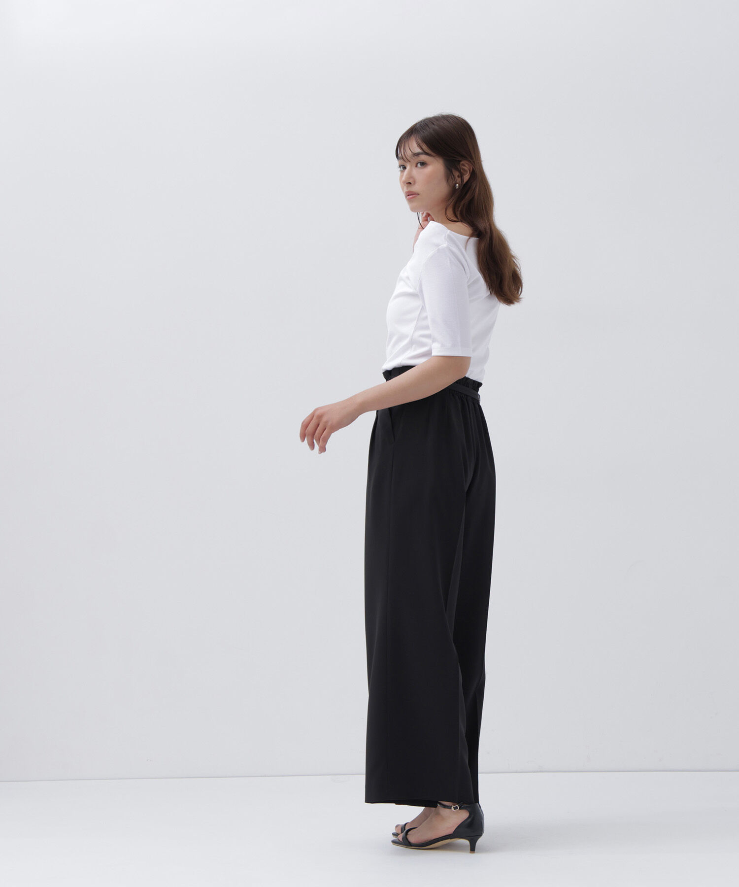  「ダブルベルトワイドパンツ」|その他|