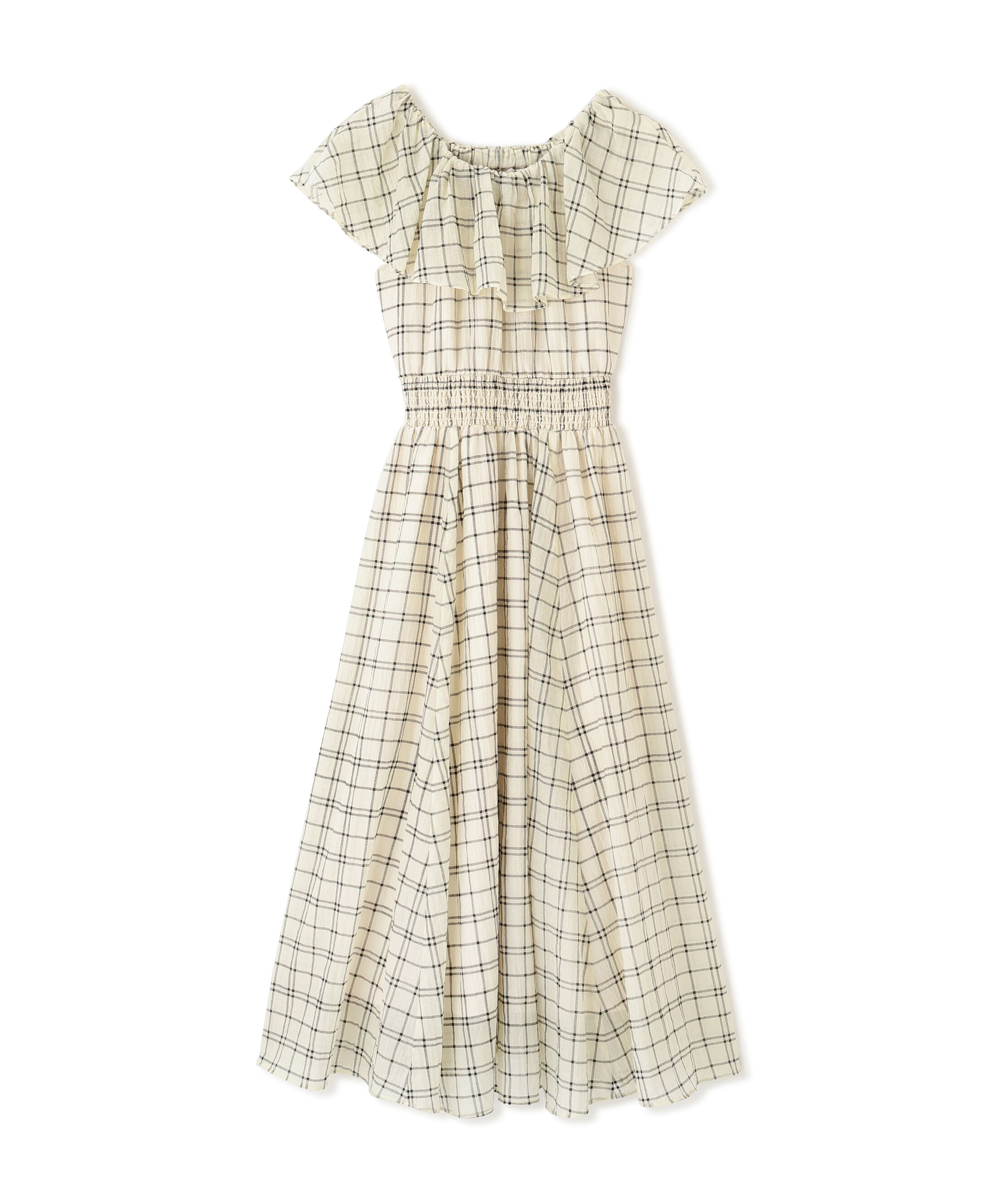 PROPORTION BODY DRESSING「シアーチェックオフショルワンピース26SS」|ワンピース|