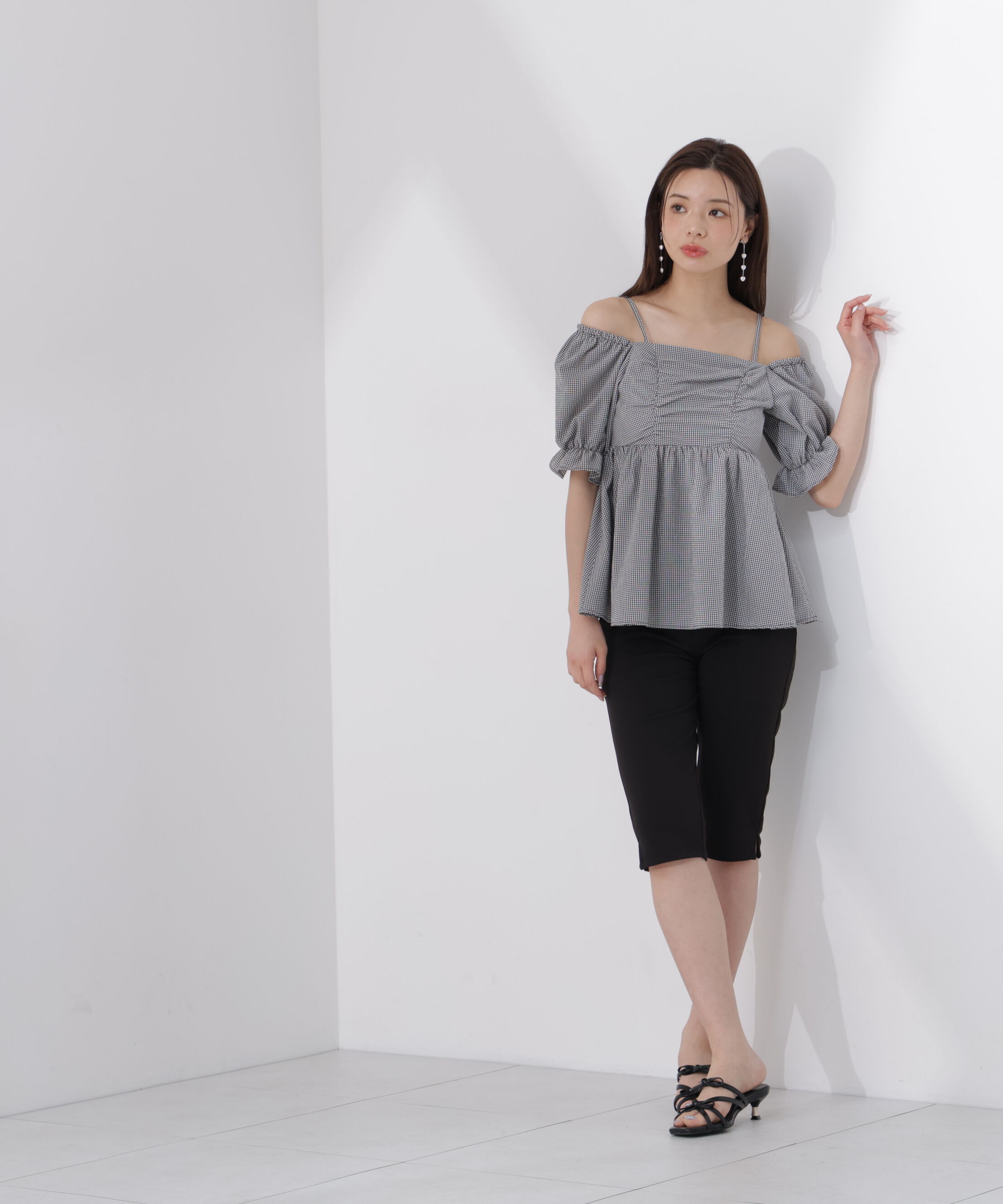 PROPORTION BODY DRESSING「〈a/mie〉ギンガム2wayブラウス」|シャツ・ブラウス|
