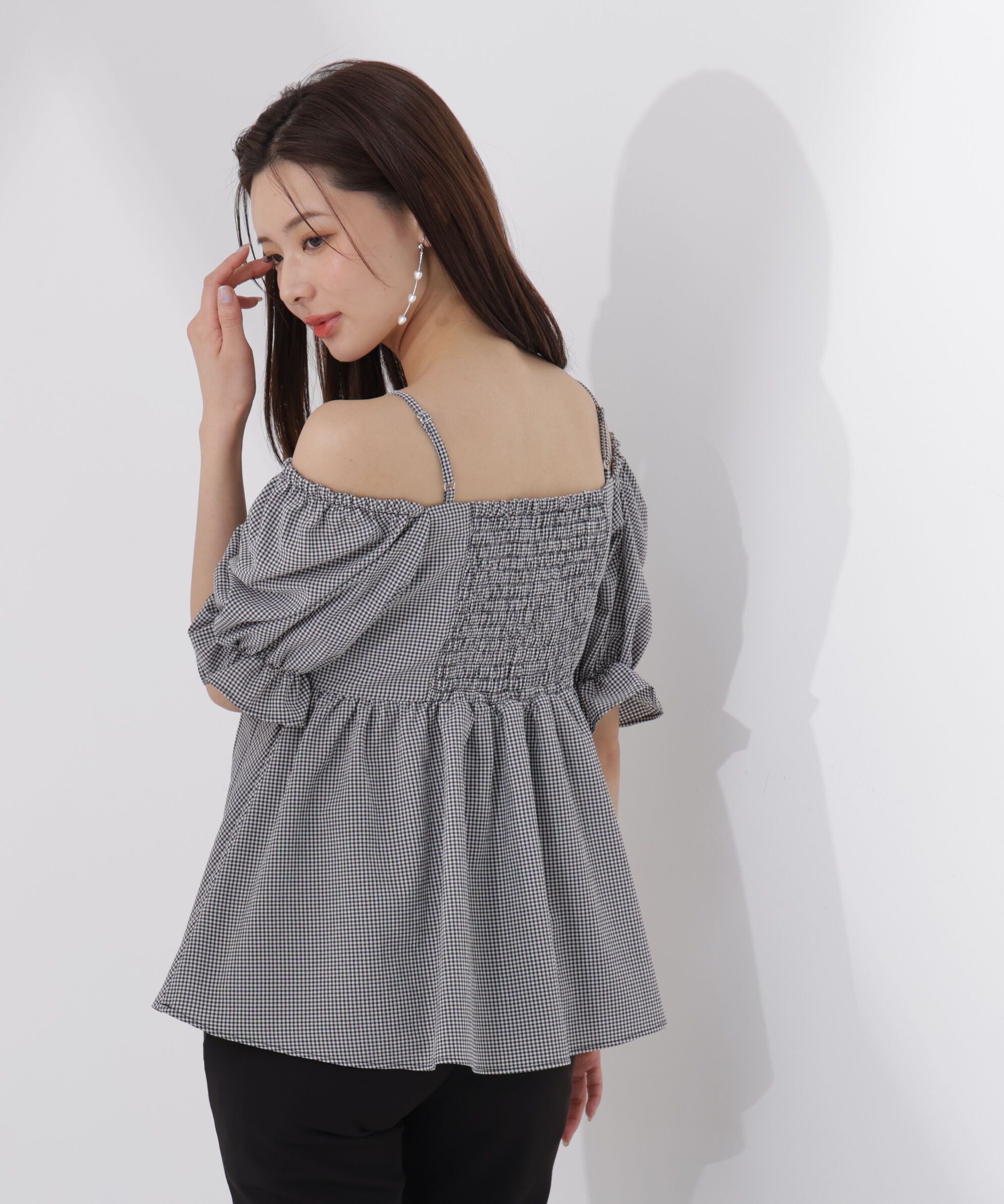 PROPORTION BODY DRESSING「〈a/mie〉ギンガム2wayブラウス」|シャツ・ブラウス|