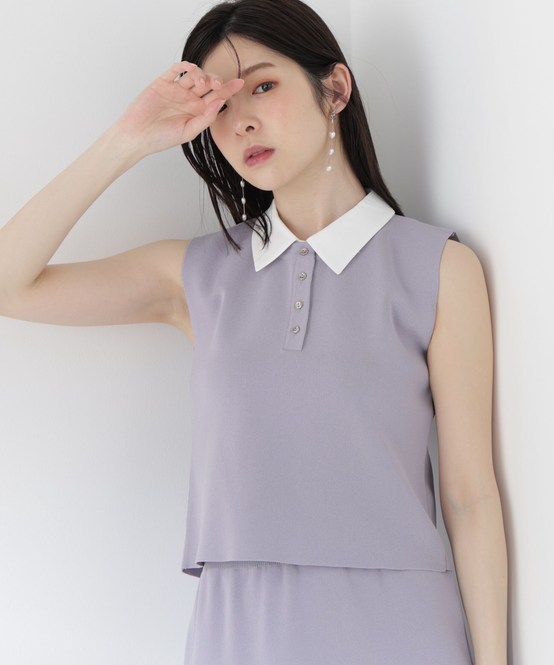 PROPORTION BODY DRESSING「＜青島心さん着用＞衿ドッキングニットセットアップ」|ワンピース|