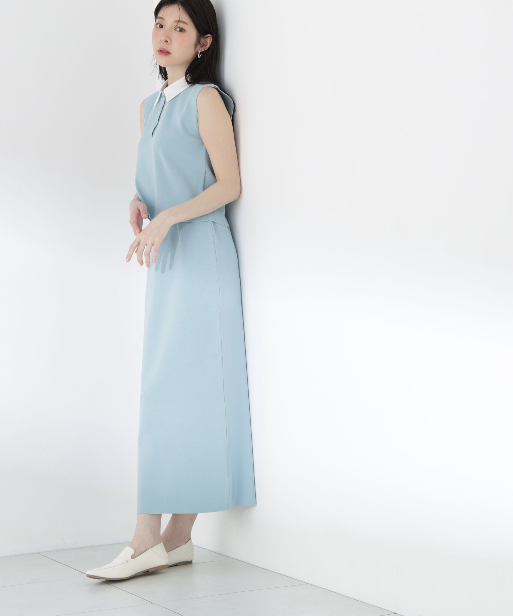 PROPORTION BODY DRESSING「＜青島心さん着用＞衿ドッキングニットセットアップ」|ワンピース|