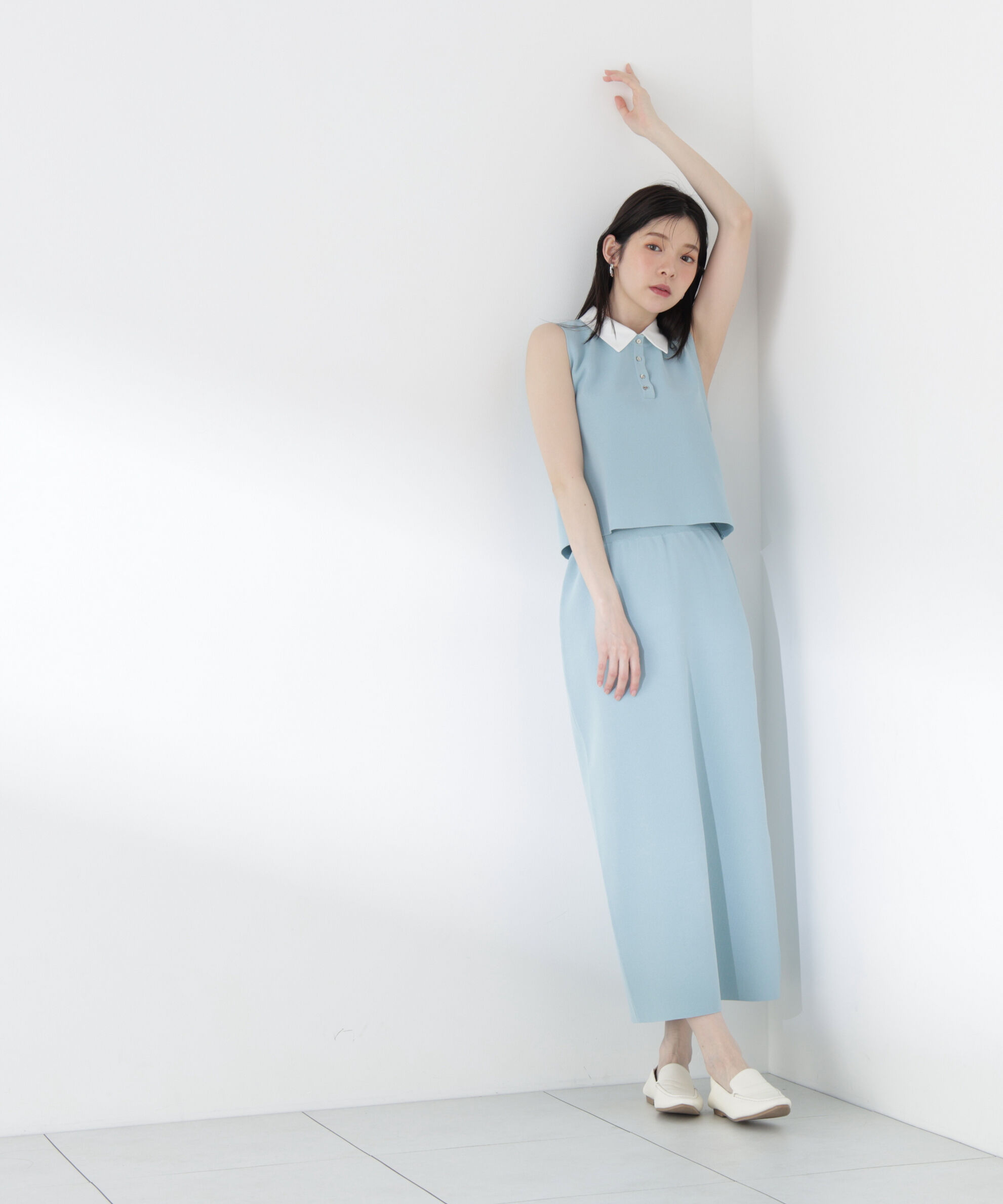 PROPORTION BODY DRESSING「＜青島心さん着用＞衿ドッキングニットセットアップ」|ワンピース|