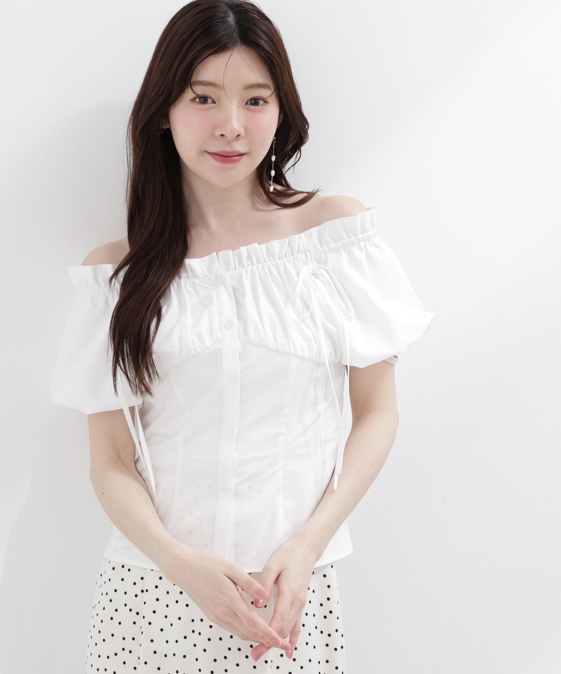 PROPORTION BODY DRESSING「コラボオフショルリボンブラウス」|シャツ・ブラウス|