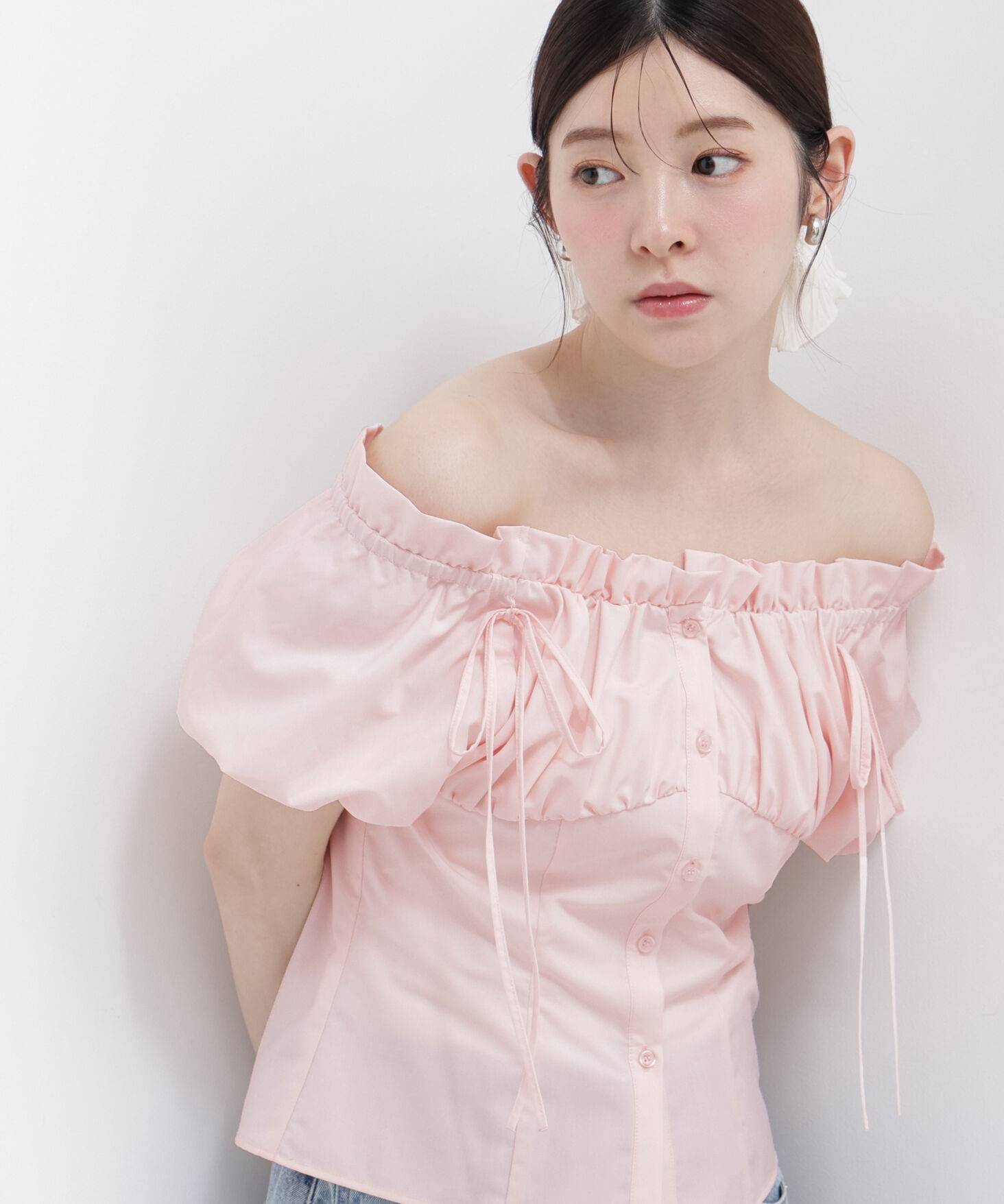 PROPORTION BODY DRESSING「コラボオフショルリボンブラウス」|シャツ・ブラウス|