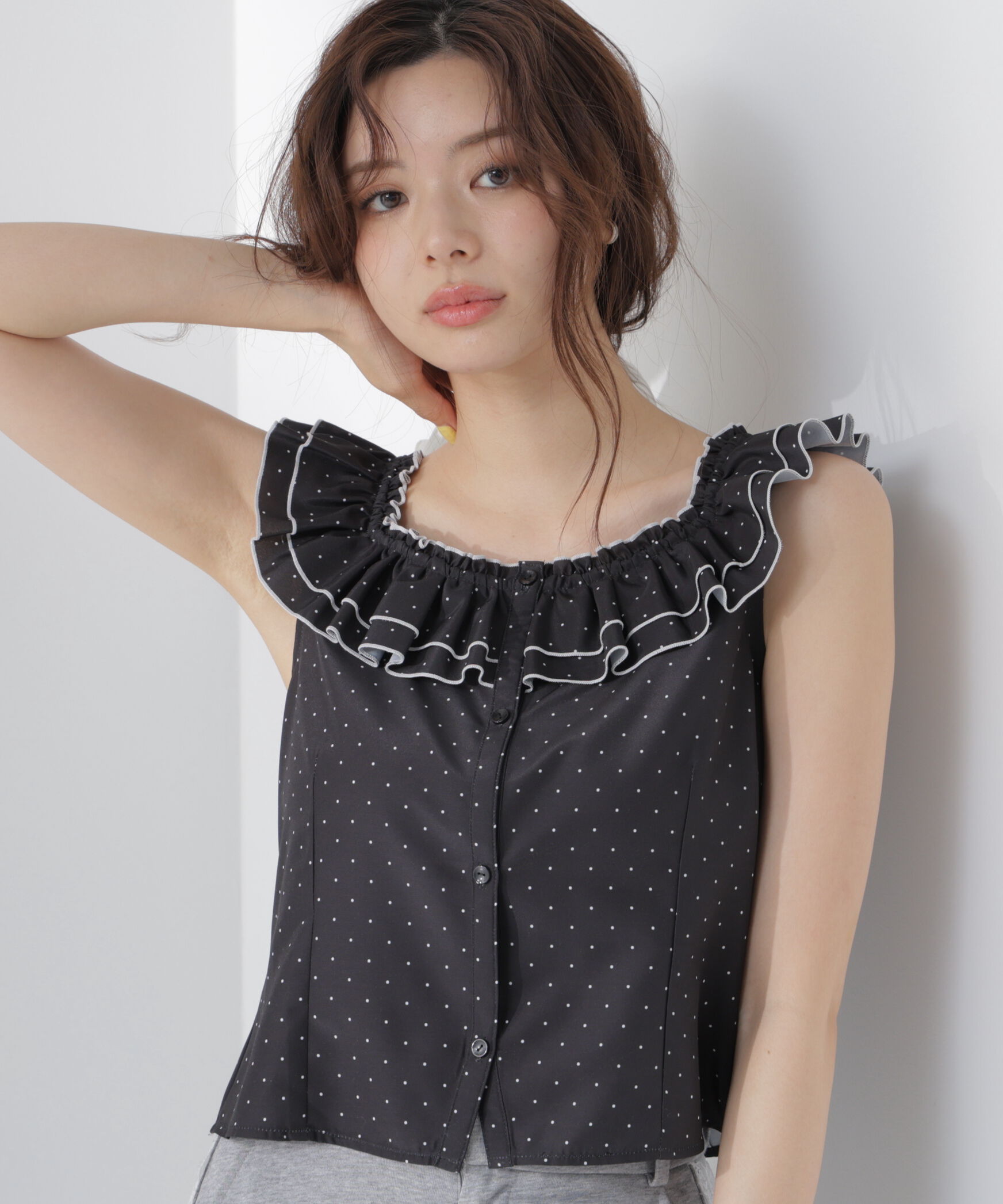 PROPORTION BODY DRESSING「ラッフルカラーブラウス」|シャツ・ブラウス|
