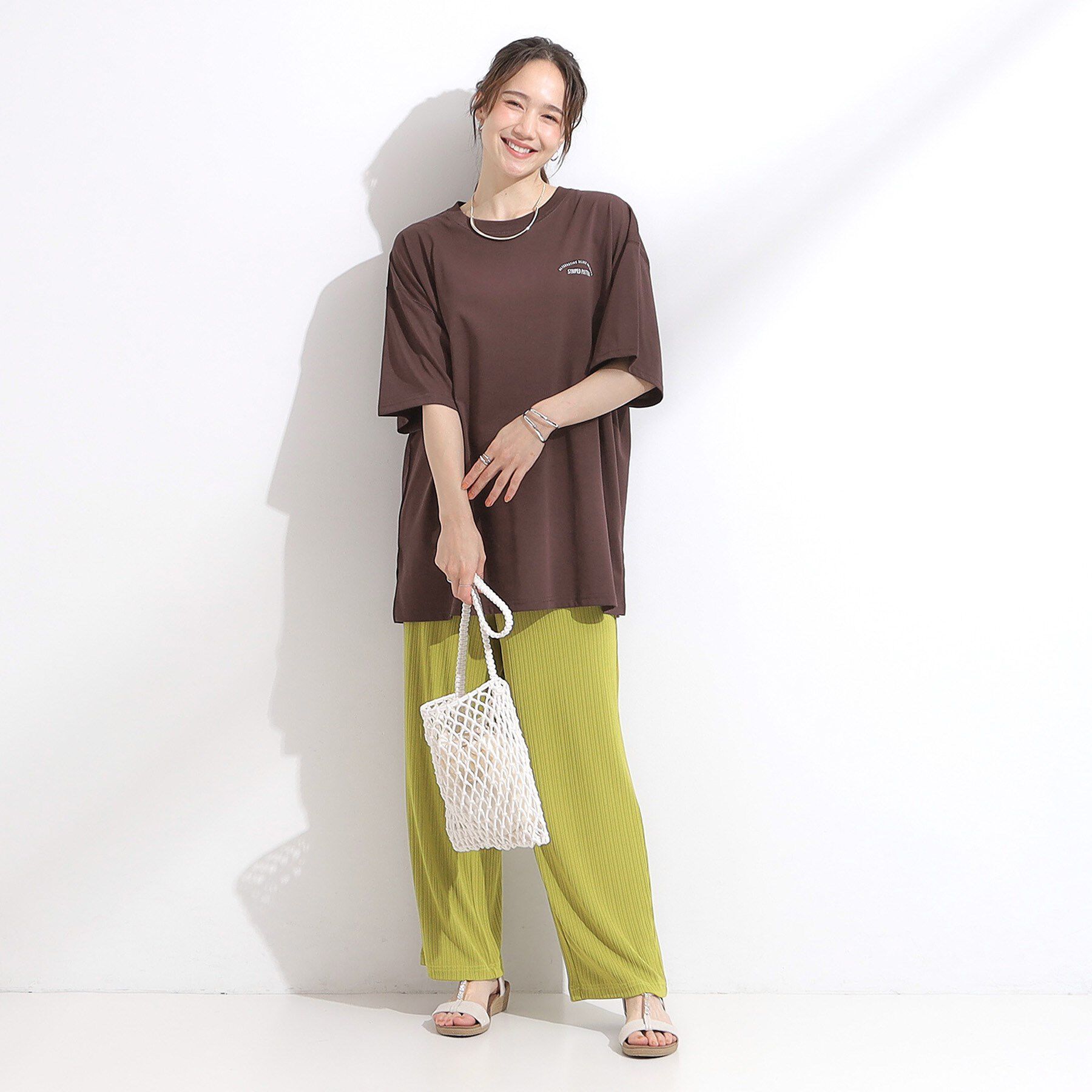 SHOO･LA･RUE「【ひんやり/汗ジミ軽減/UVカット】プリントアソート BIG Tシャツ」|Tシャツ・カットソー|