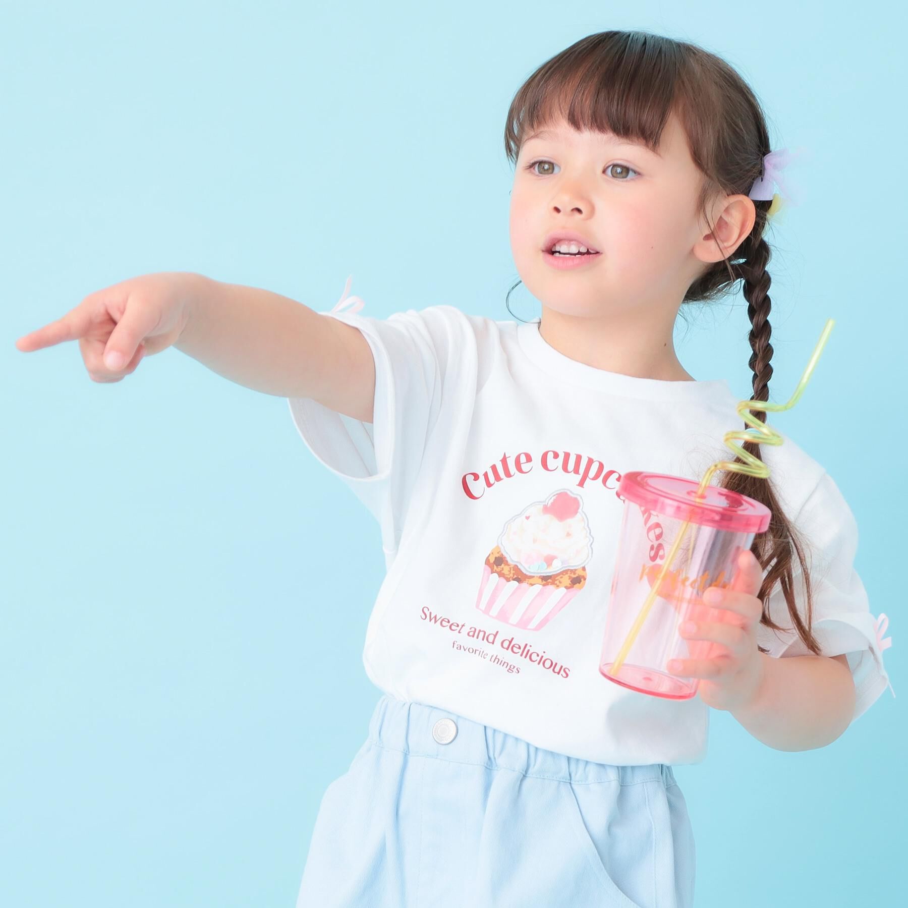 SHOO･LA･RUE「【100-150cm】カップケーキフレークTシャツ」|Tシャツ・カットソー|