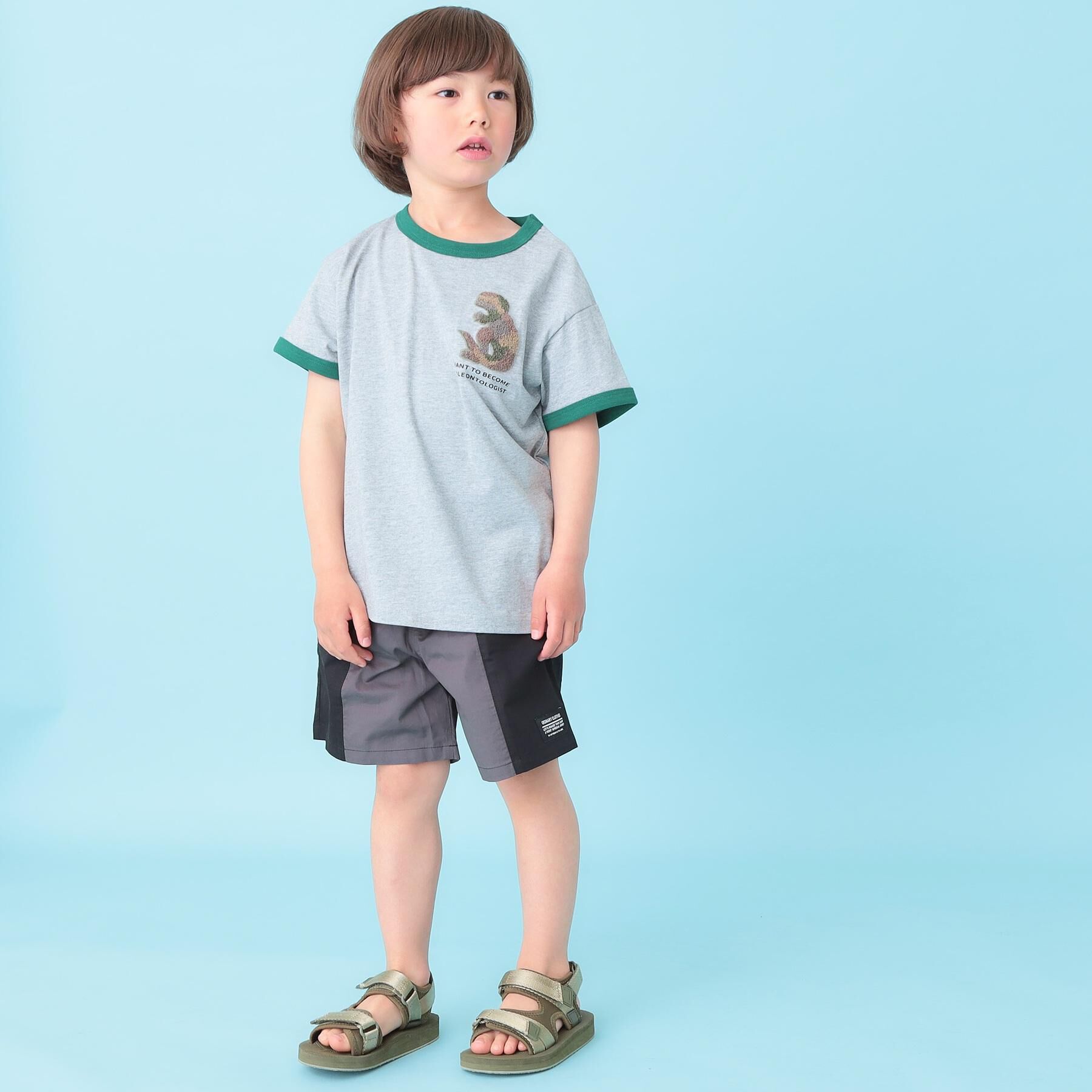 SHOO･LA･RUE「【100-150cm】バイカラーショートパンツ」|キュロット|