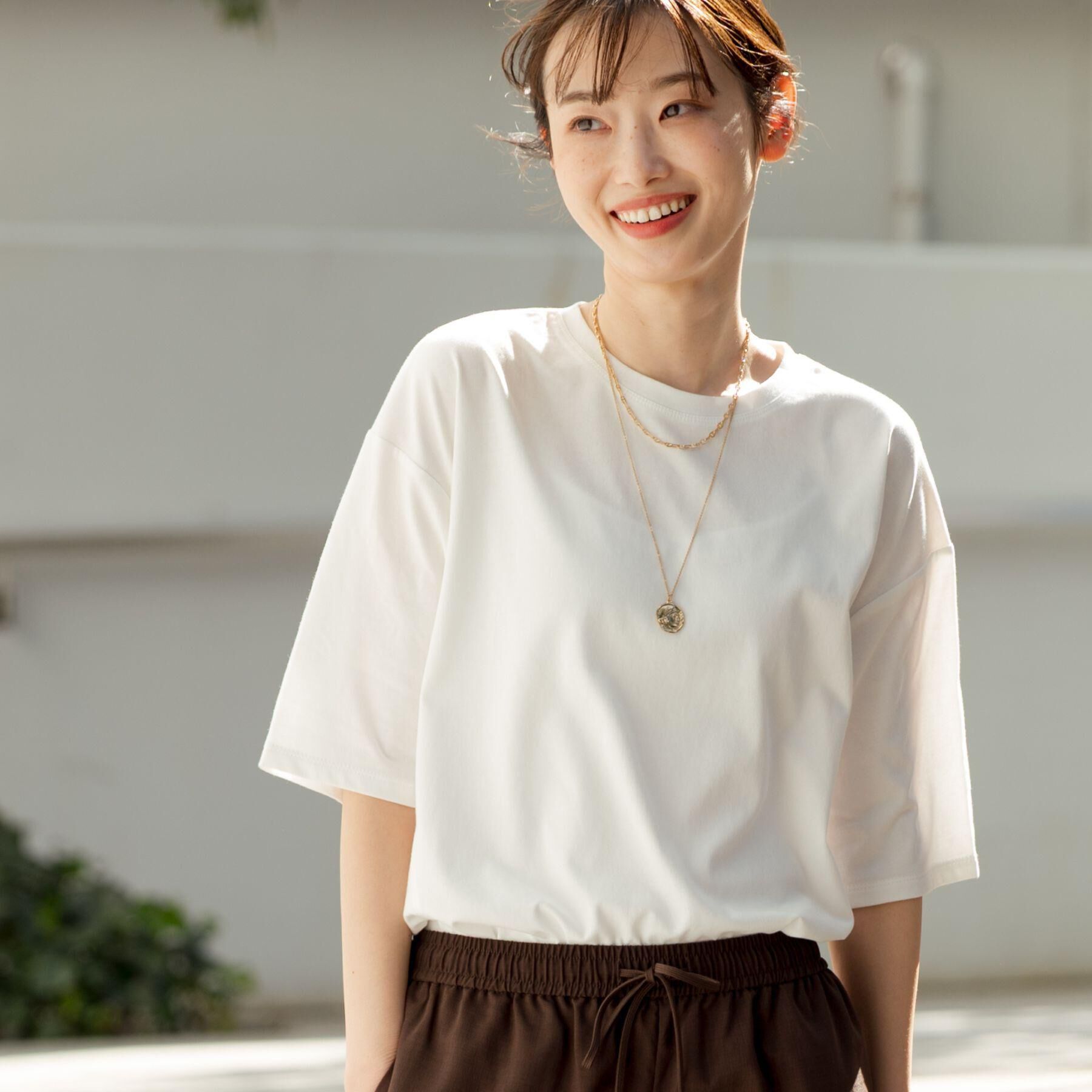 Dessin「【UVカット/接触冷感】プレーティングTシャツ」|Tシャツ・カットソー|