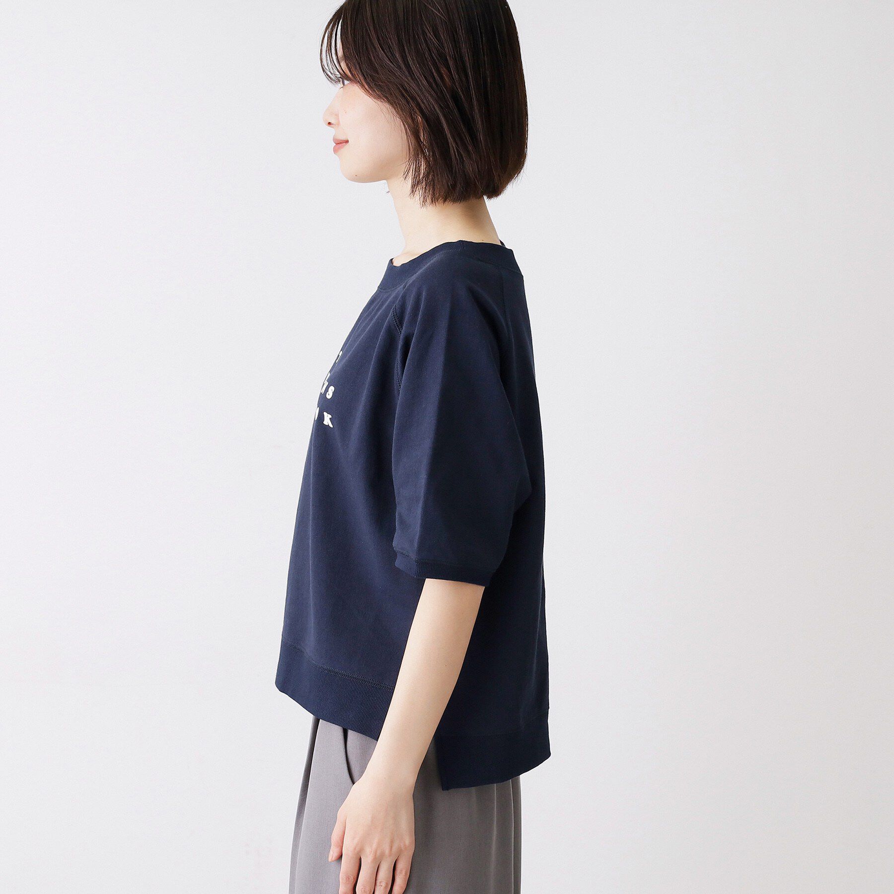 Dessin「【洗える】フロッキーロゴ裏毛プルオーバー」|Tシャツ・カットソー|