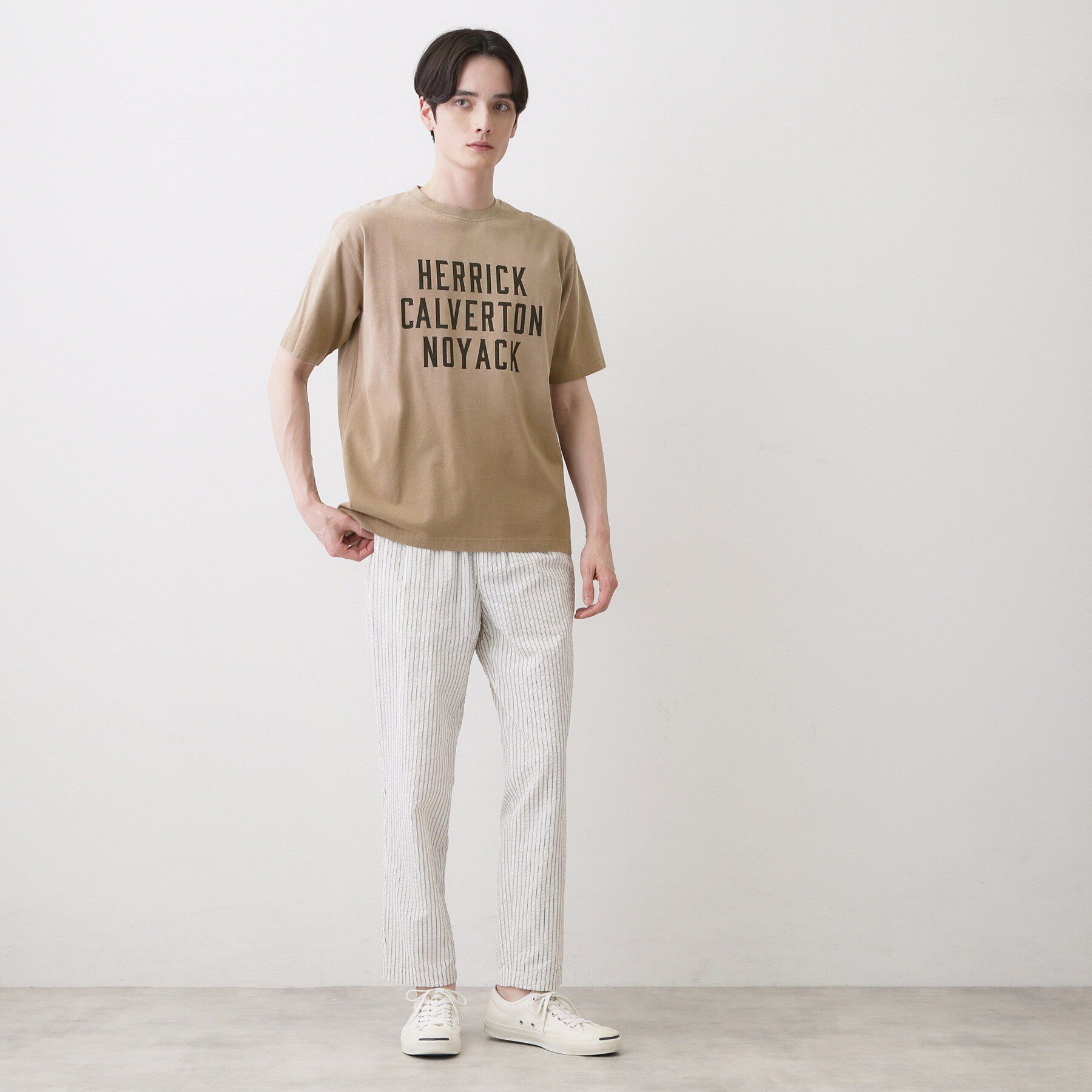 Dessin「【洗える】ヴィンテージ加工 ロゴTシャツ」|Tシャツ・カットソー|